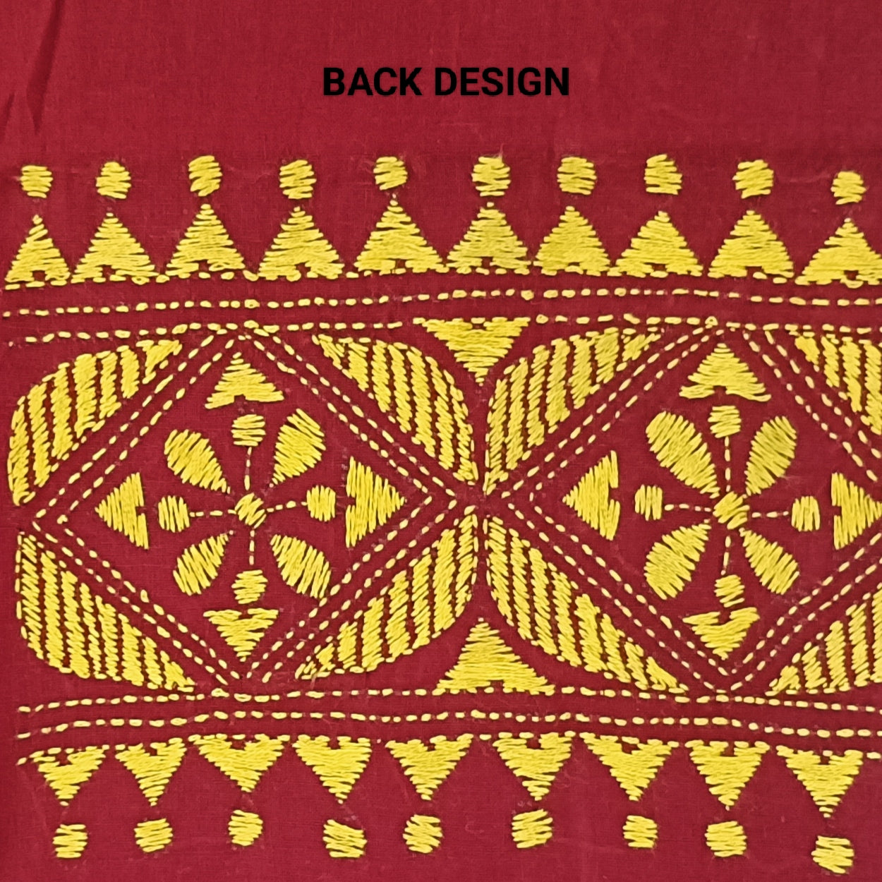 Kantha Stitch Cotton Half Work Blouse Fabric