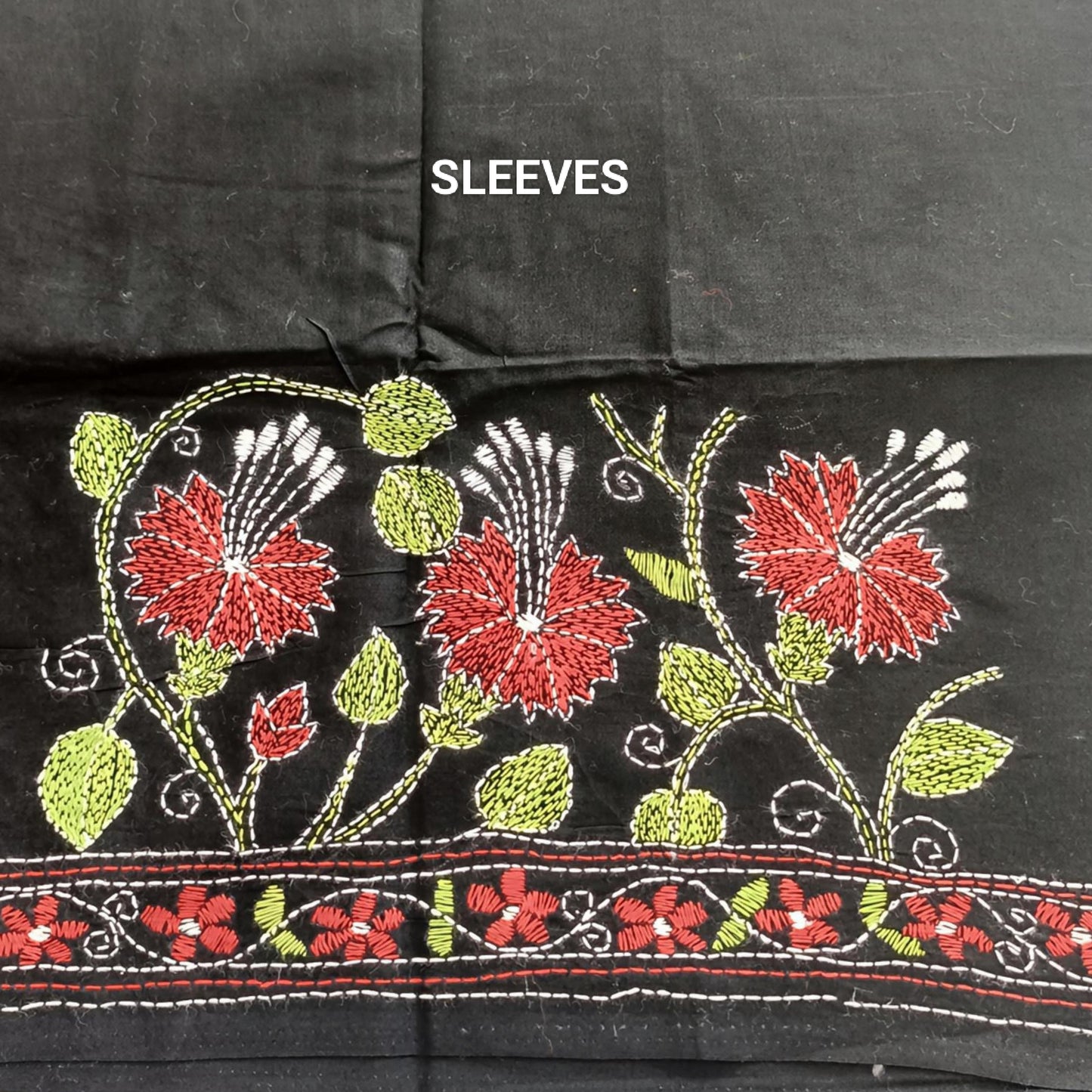 गौरी – Designer Kantha Stitch Blouse Fabric