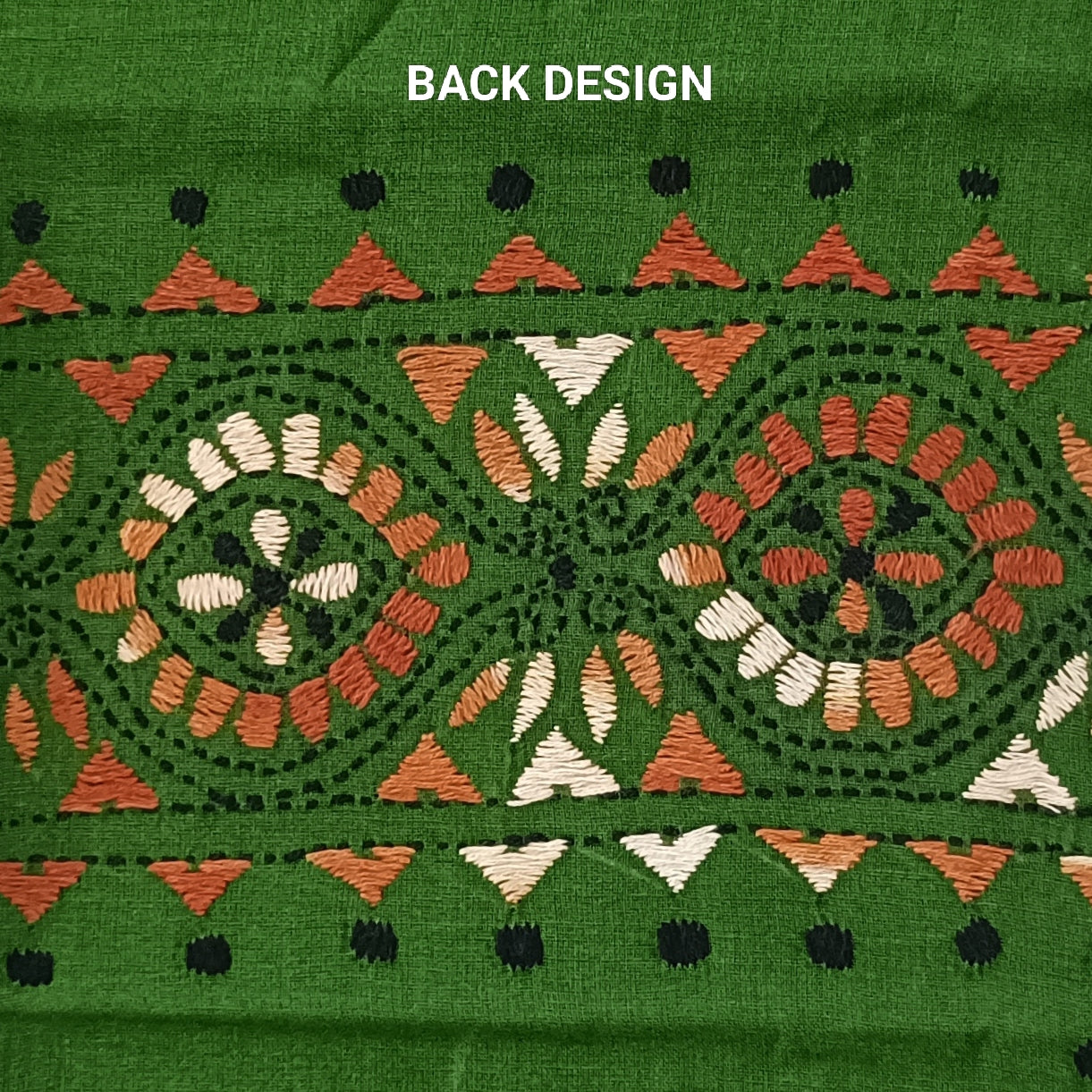 Kantha Stitch Cotton Half Work Blouse Fabric