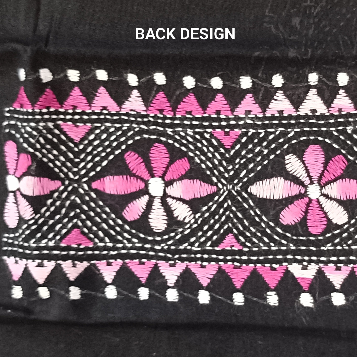 Kantha Stitch Cotton Half Work Blouse Fabric