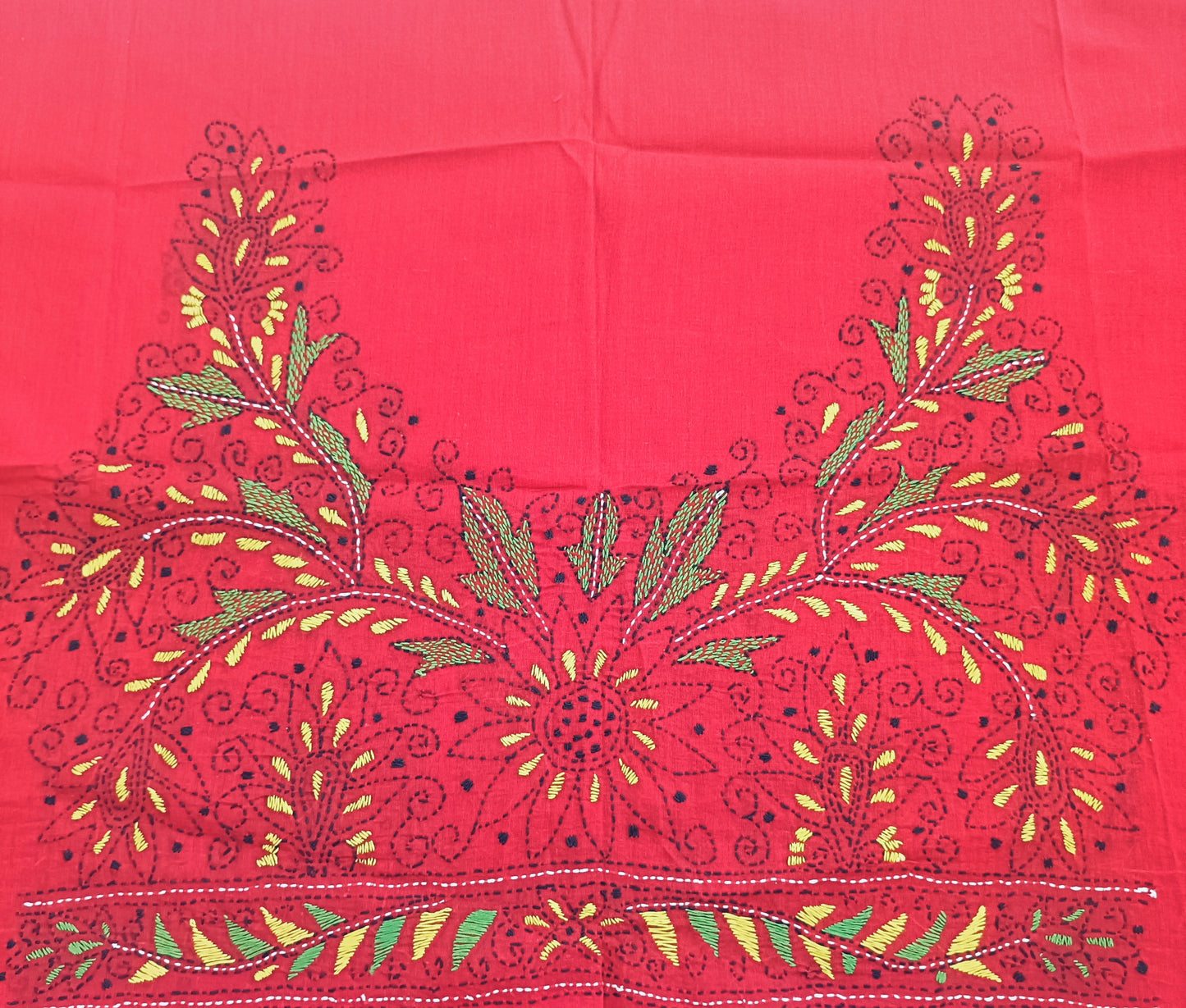 वसुंधरा – Designer Kantha Stitch Blouse Fabric