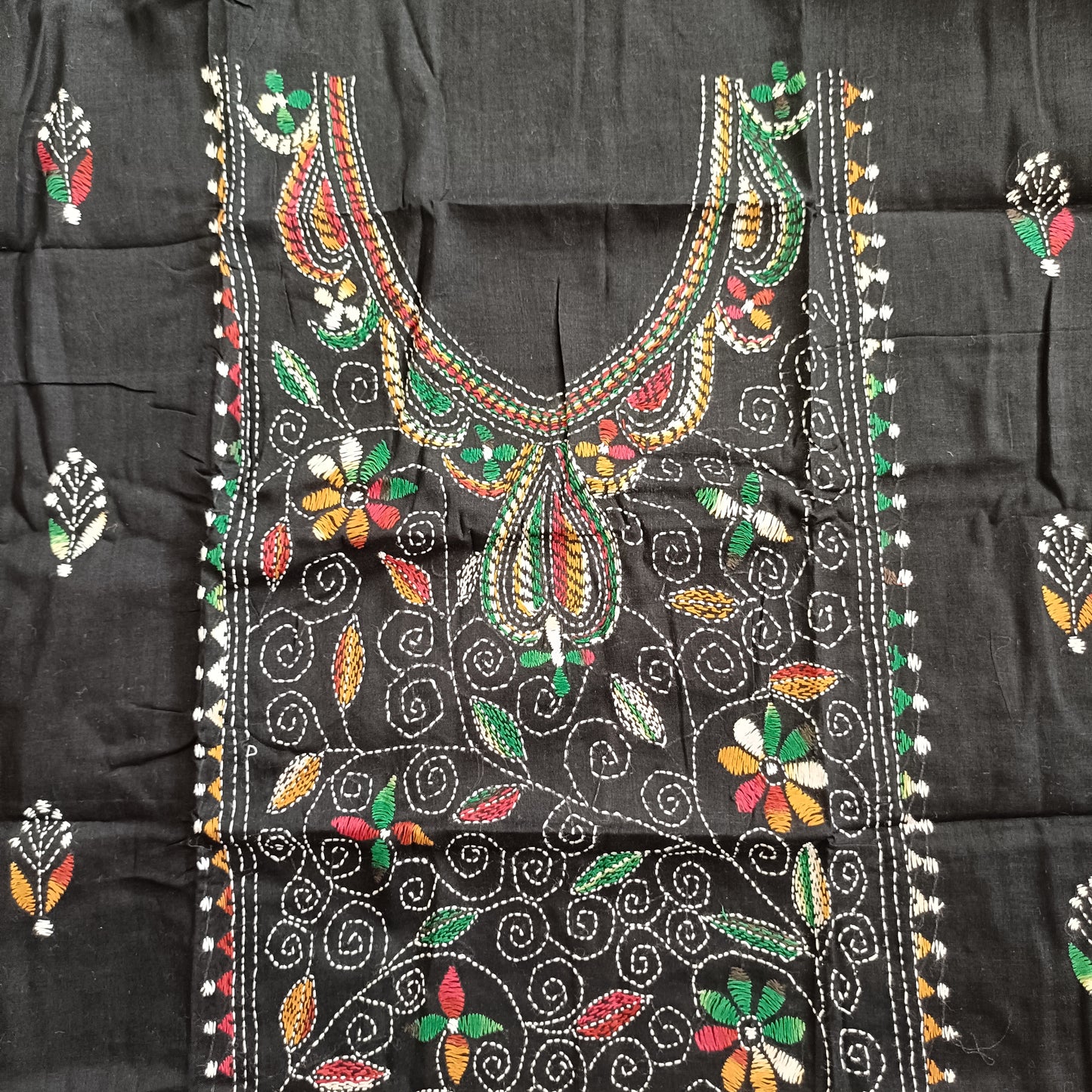 रेवती – Pure Cotton Kantha Stitch Kurta Fabric