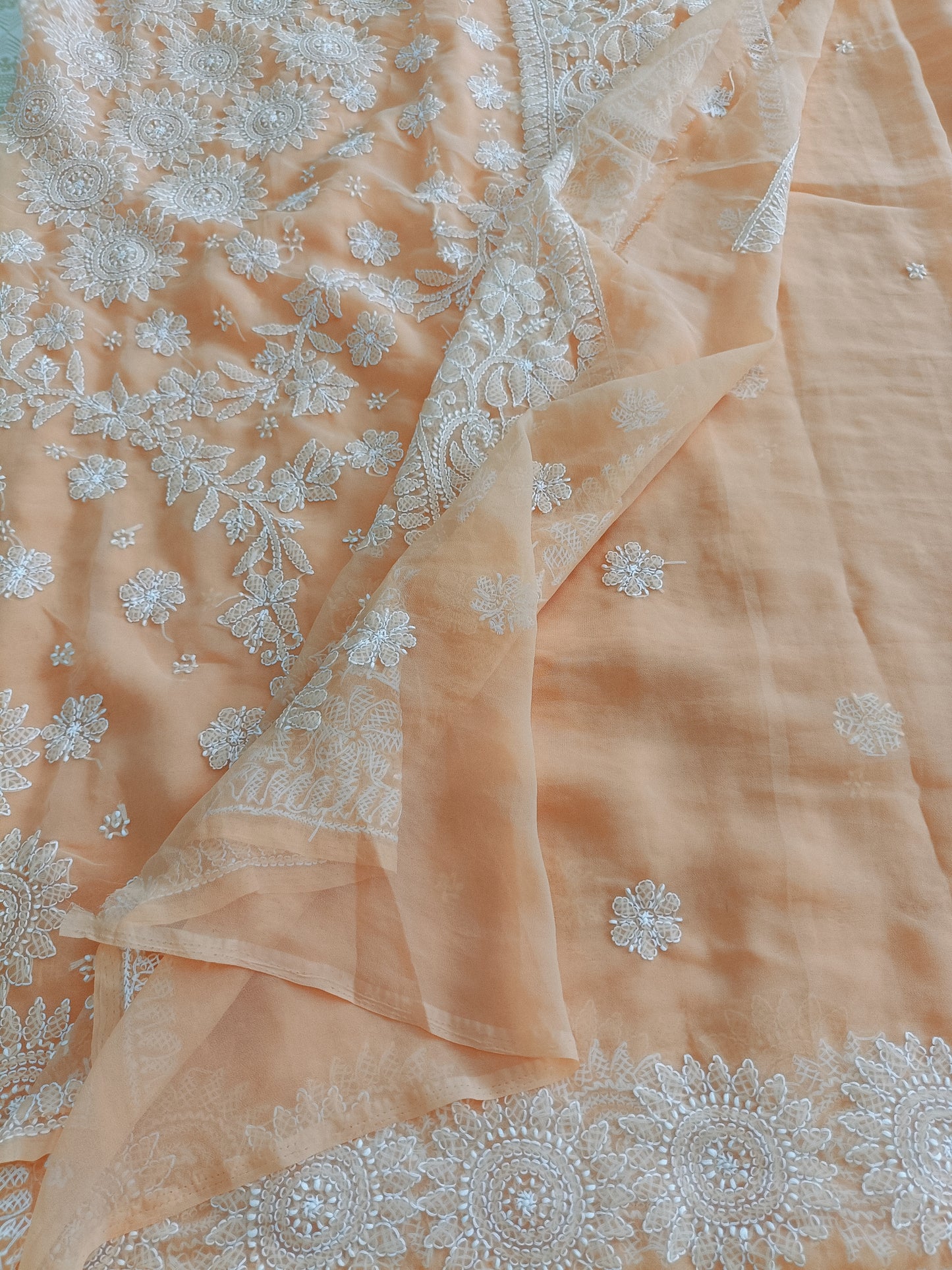 वंदना - Soft Georgette Chikankari Saree