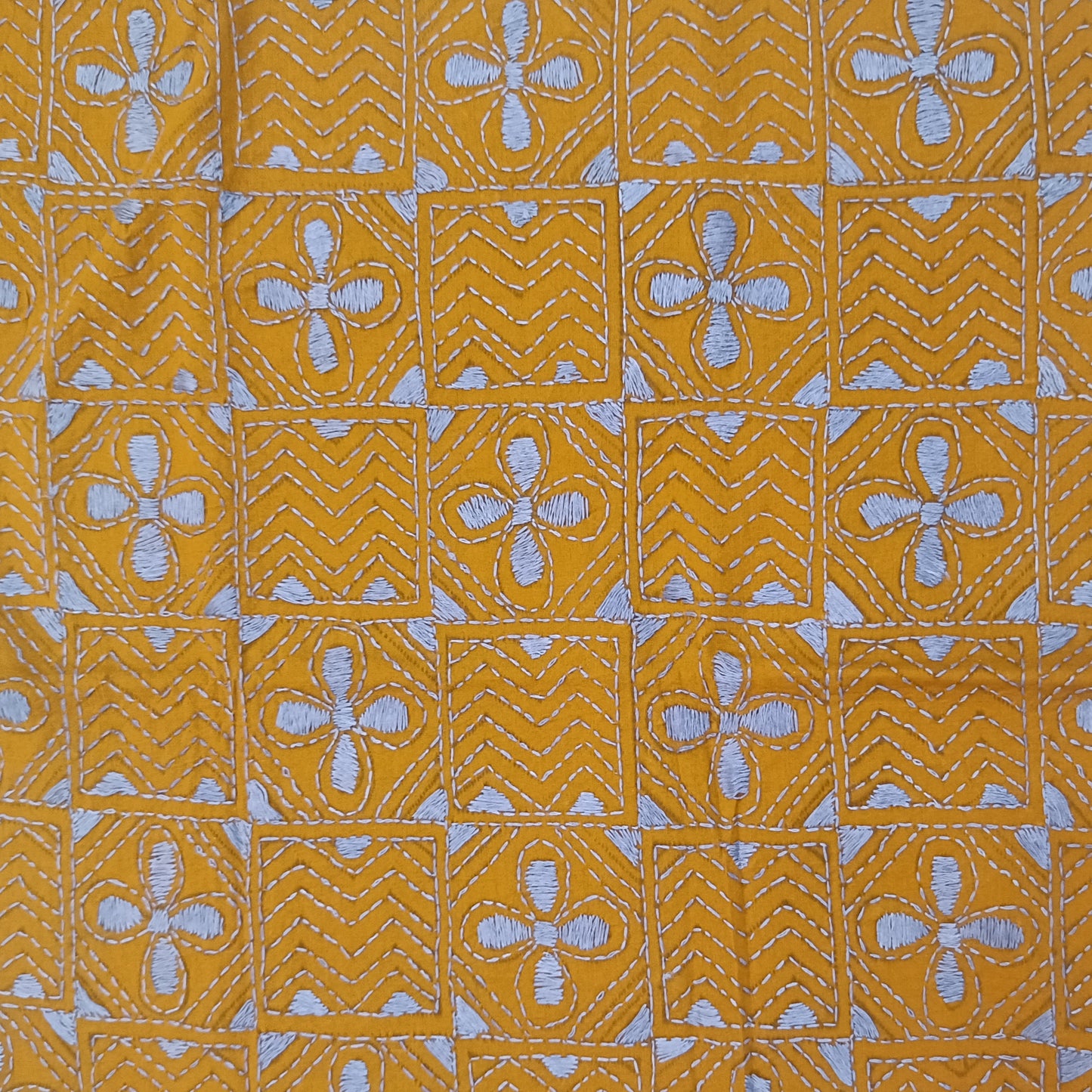Kantha Stitch Cotton Blouse Fabric