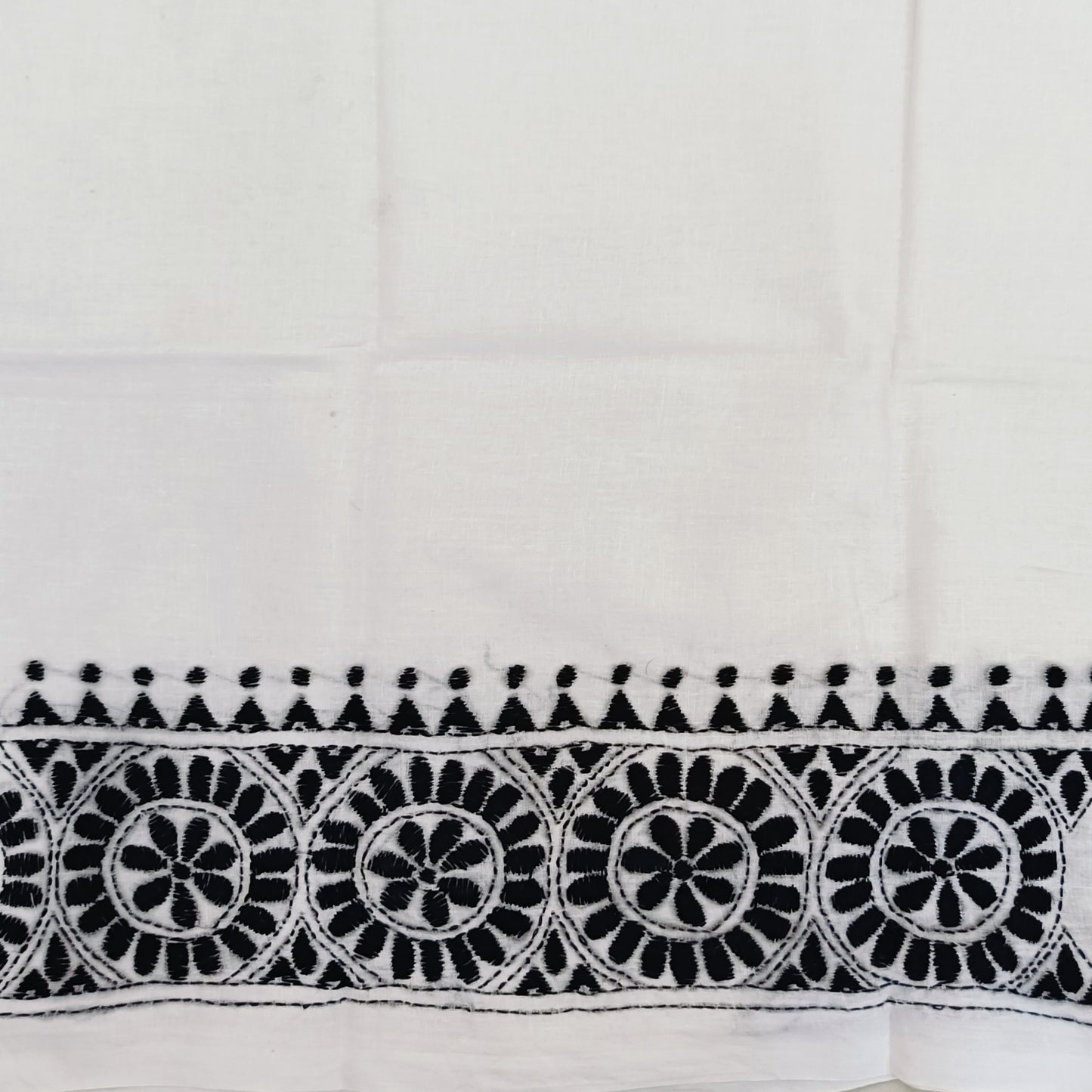 Kantha Stitch Cotton Half Work Blouse Fabric