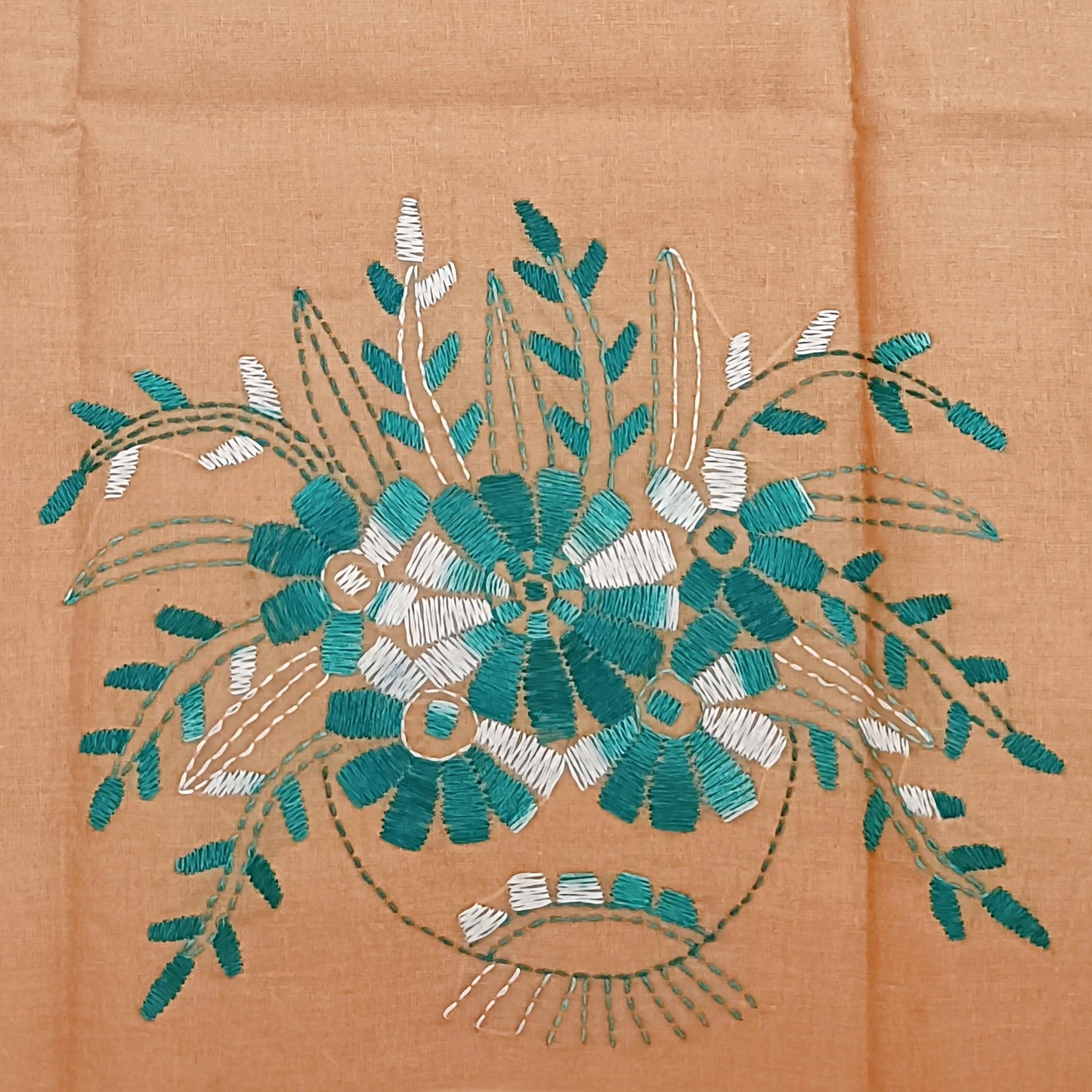 Kantha Stitch Cotton Half Work Blouse Fabric