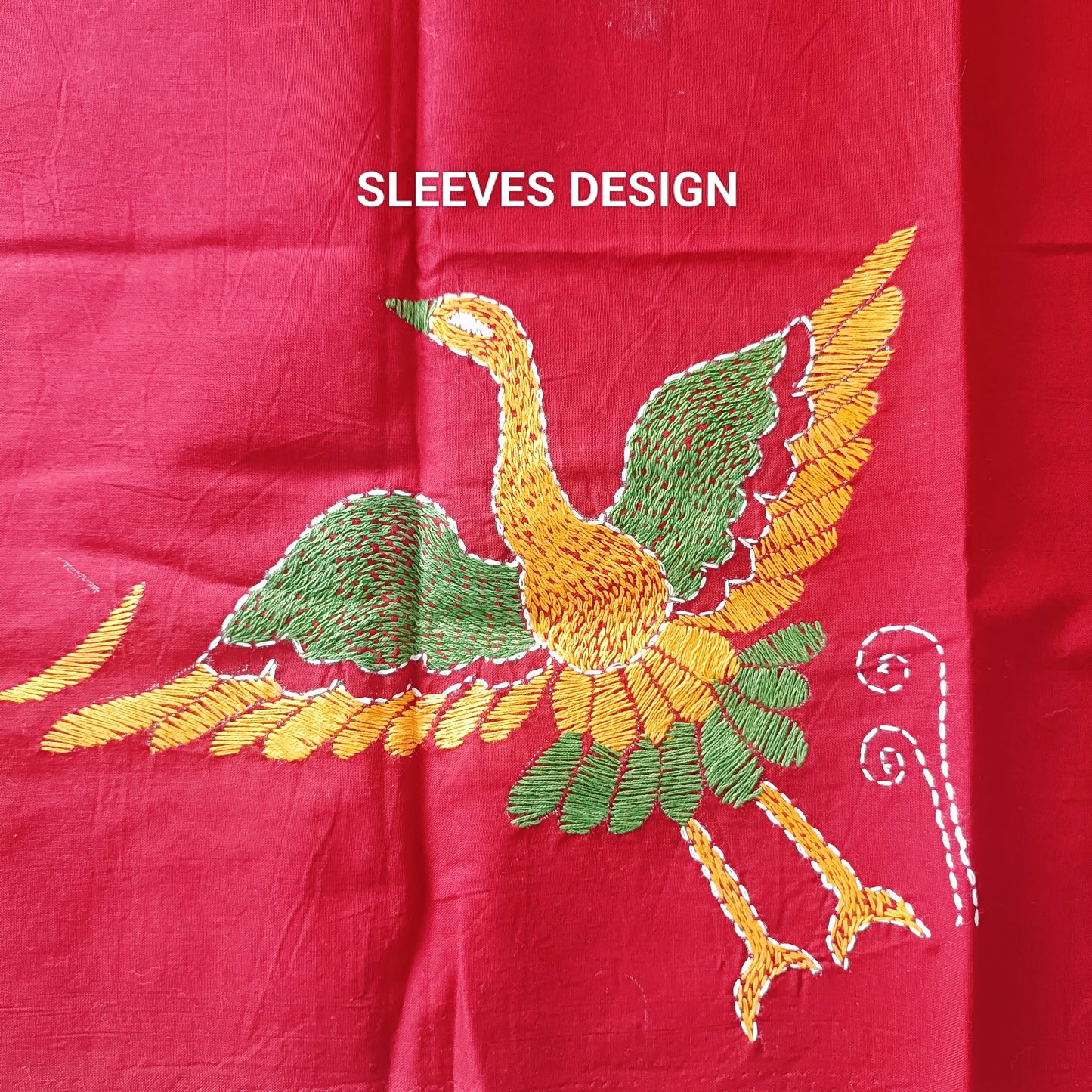 Designer Kantha Stitch Blouse Fabric