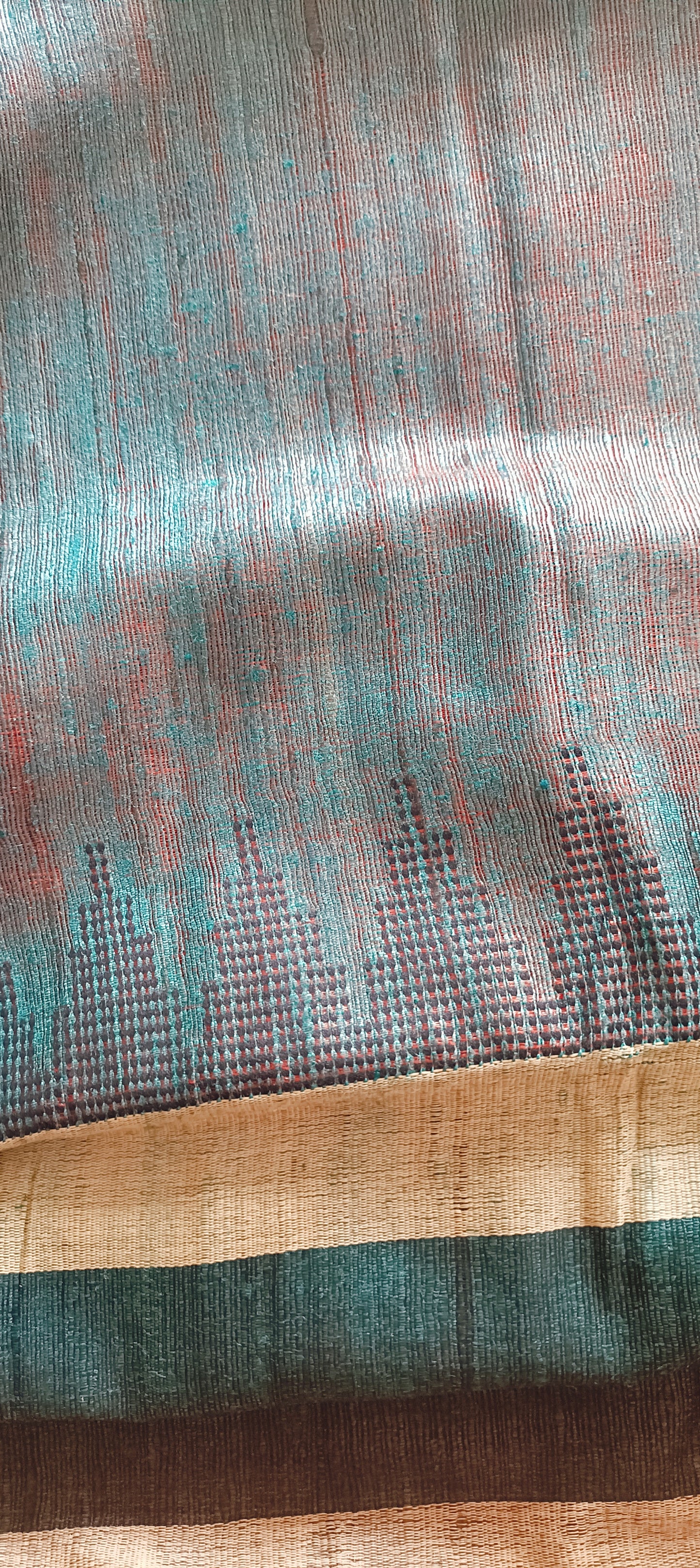 Handwoven Bhagalpur Ghitcha Tussar Silk Saree