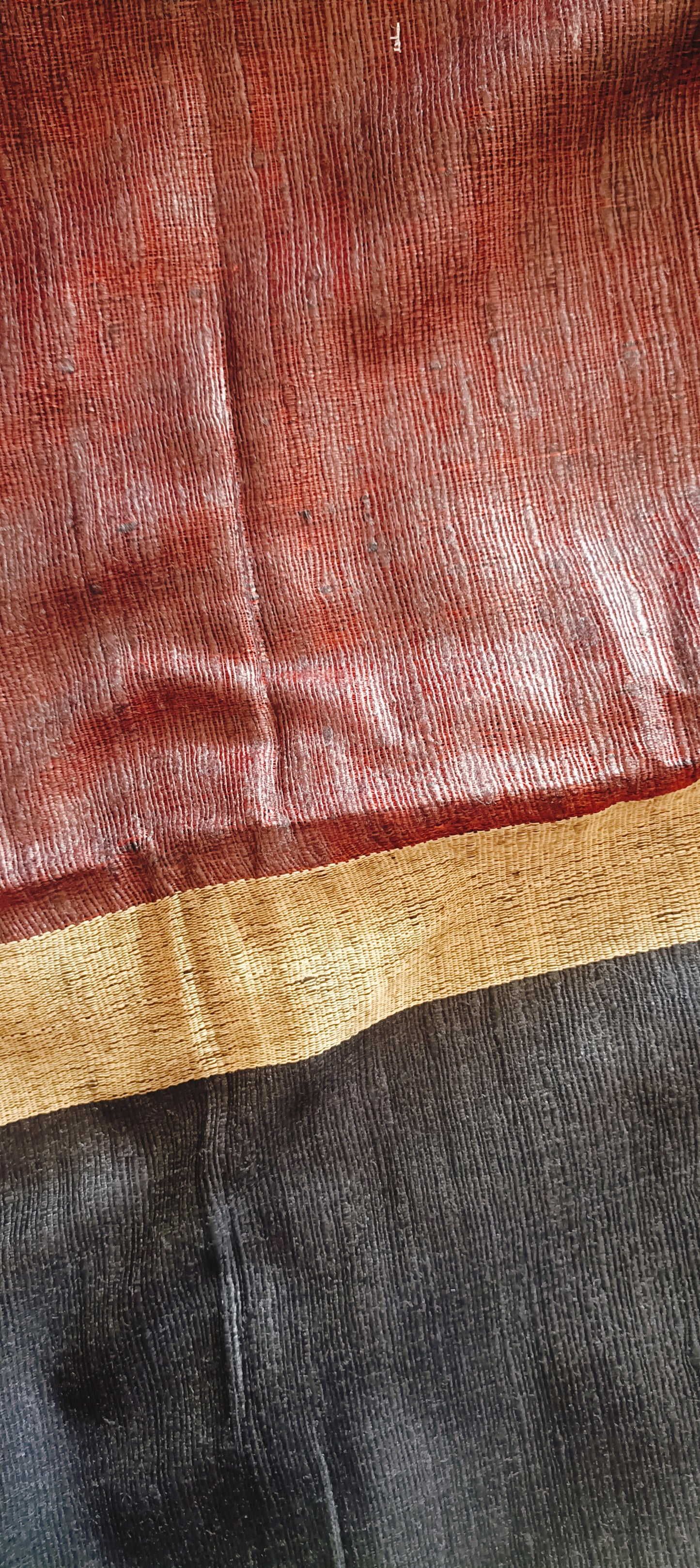 Handwoven Bhagalpur Ghitcha Tussar Silk Saree