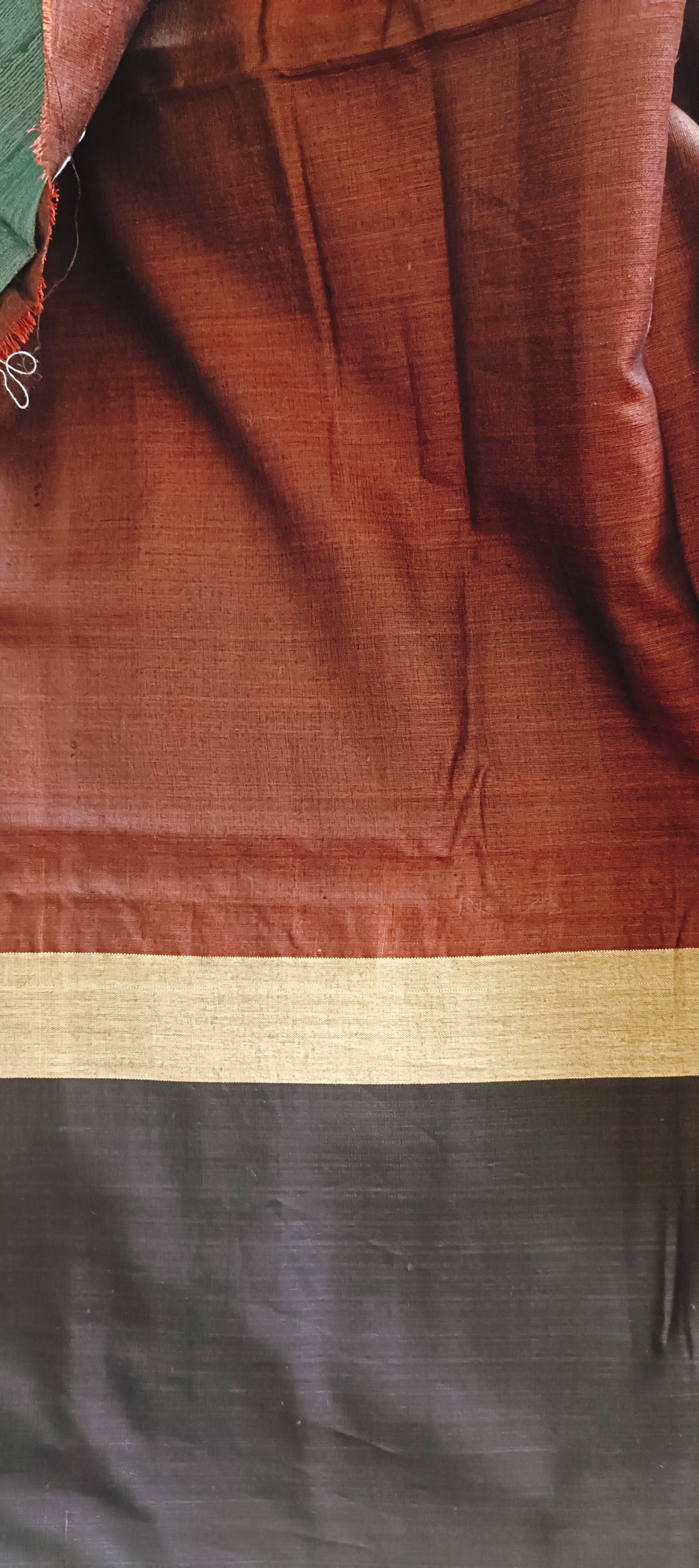 Handwoven Bhagalpur Ghitcha Tussar Silk Saree