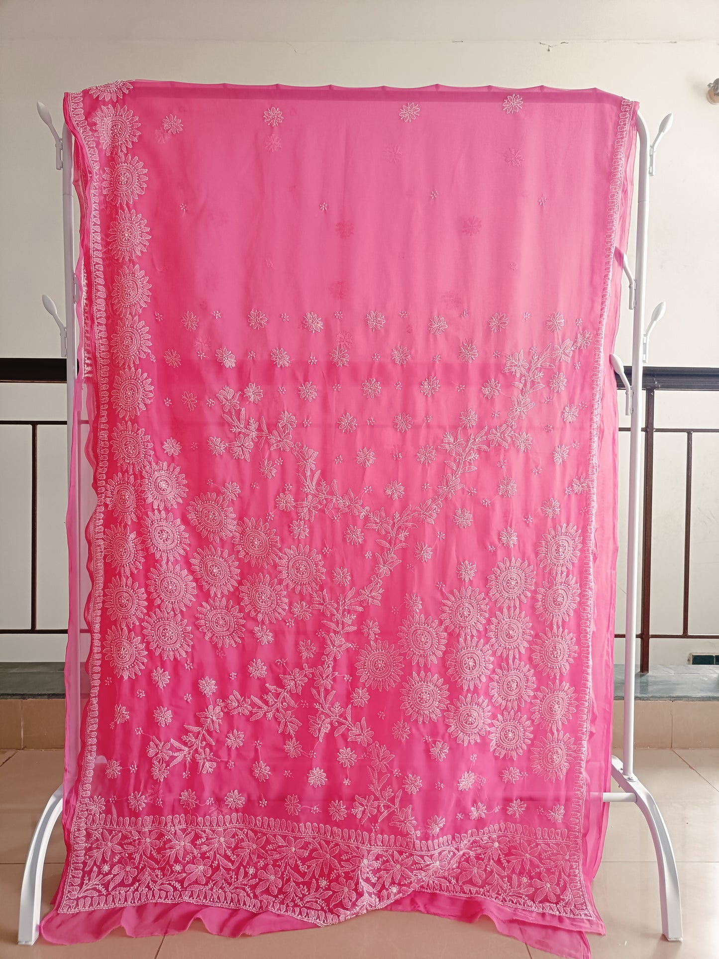 Soft Georgette Chikankari Saree