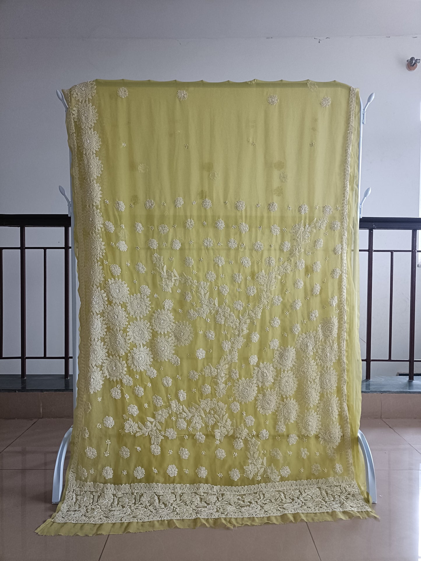 Soft Georgette Chikankari Saree