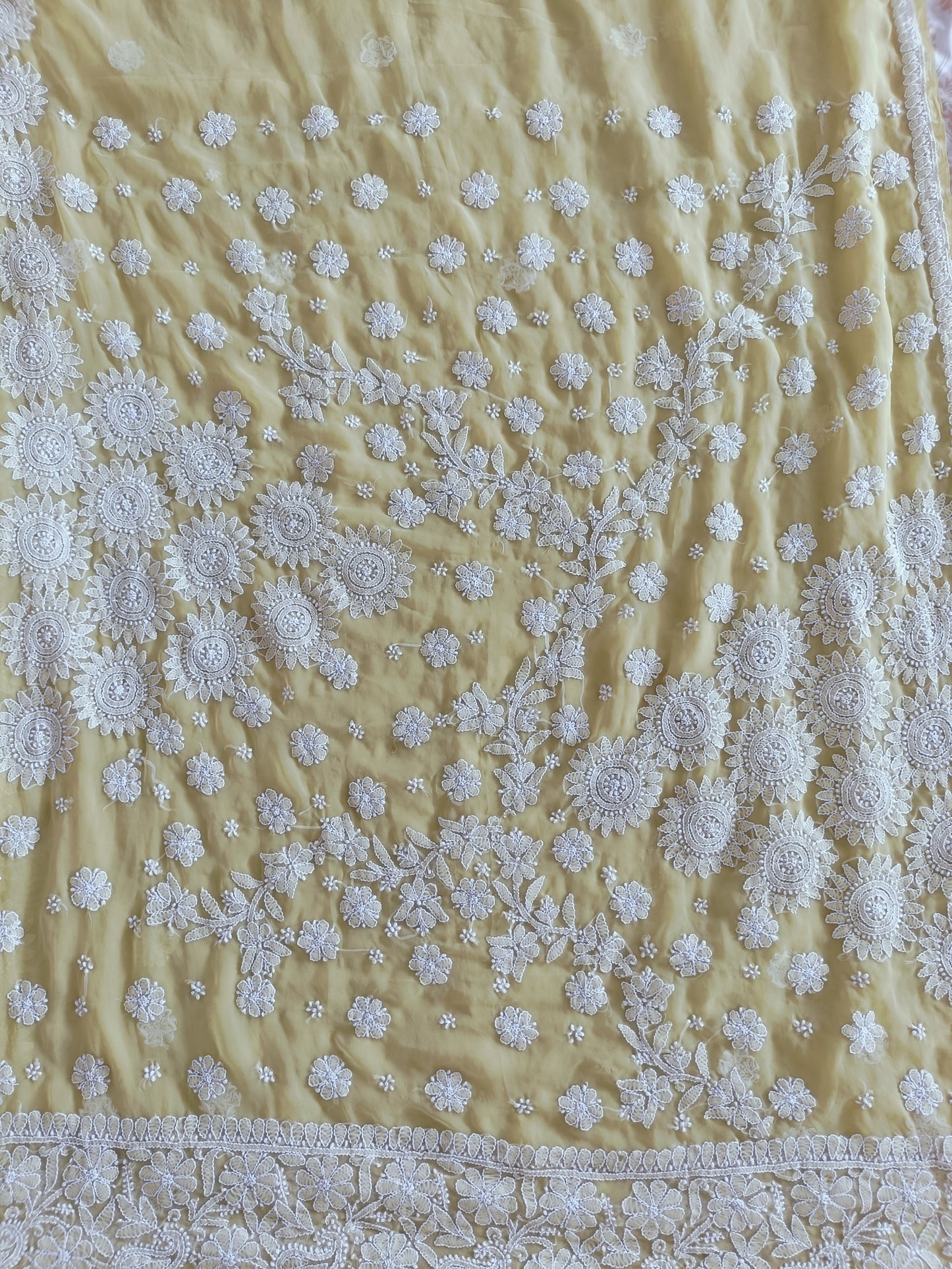 Soft Georgette Chikankari Saree