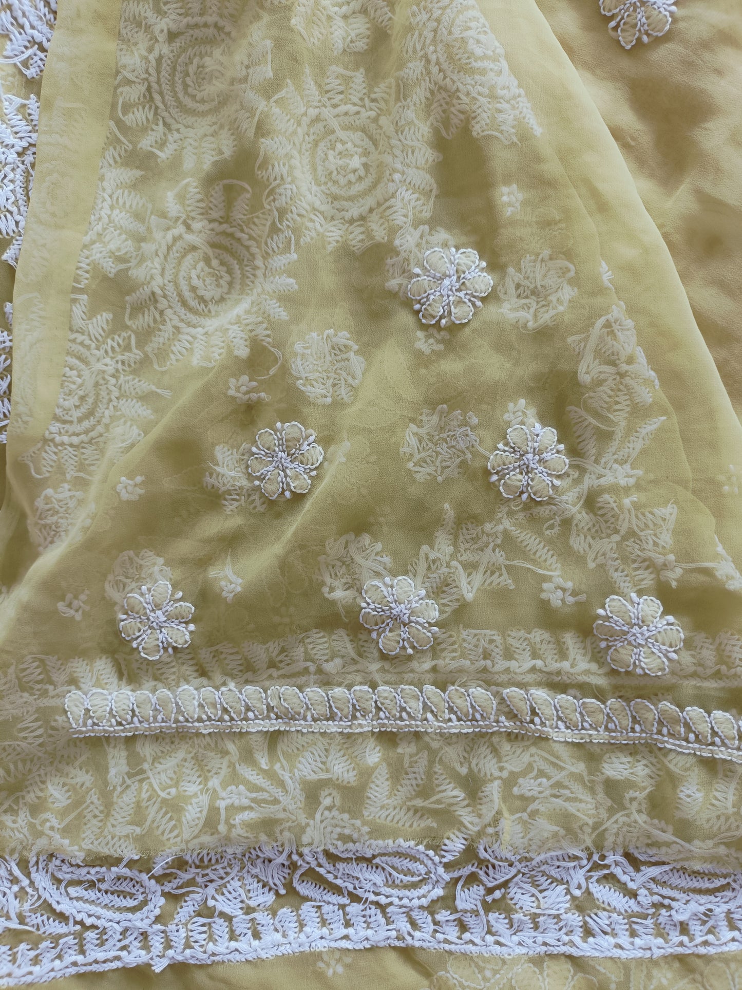Soft Georgette Chikankari Saree