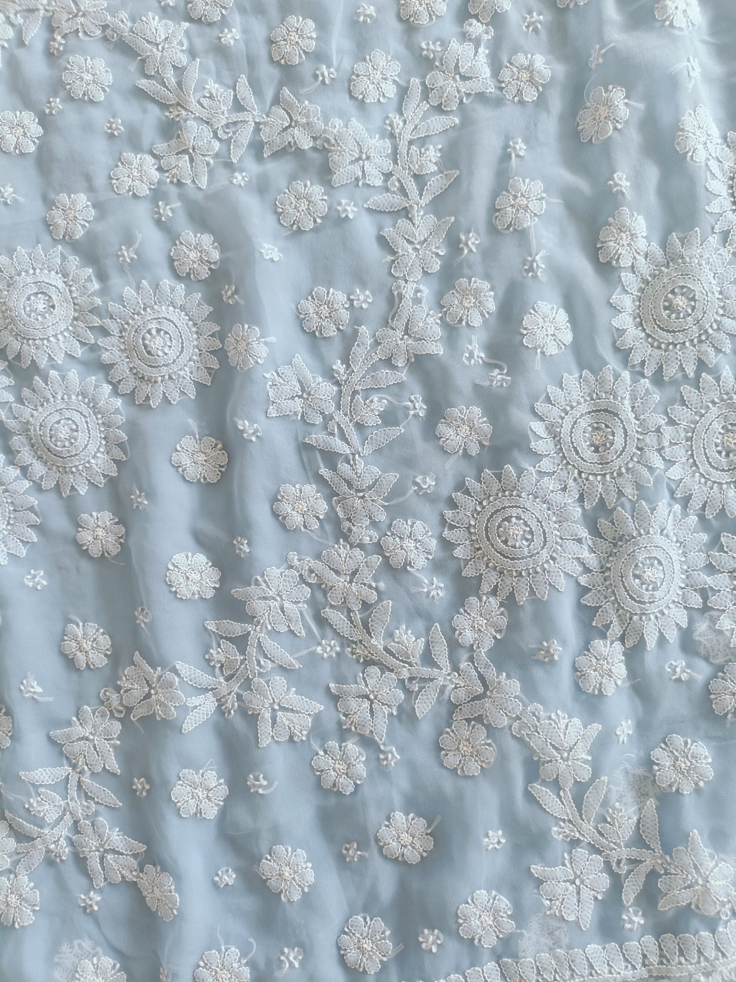 Soft Georgette Chikankari Saree