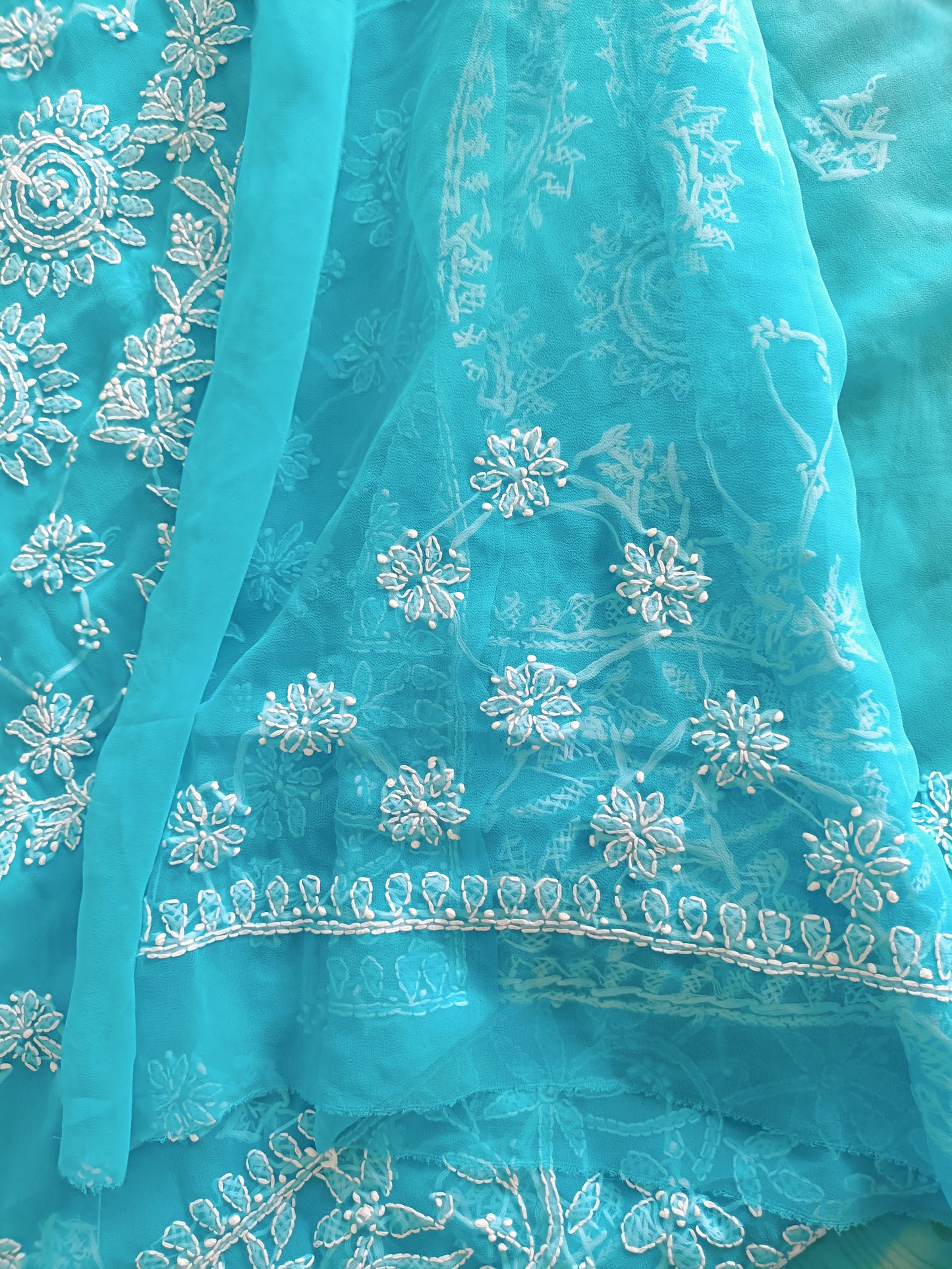 Soft Georgette Chikankari Saree