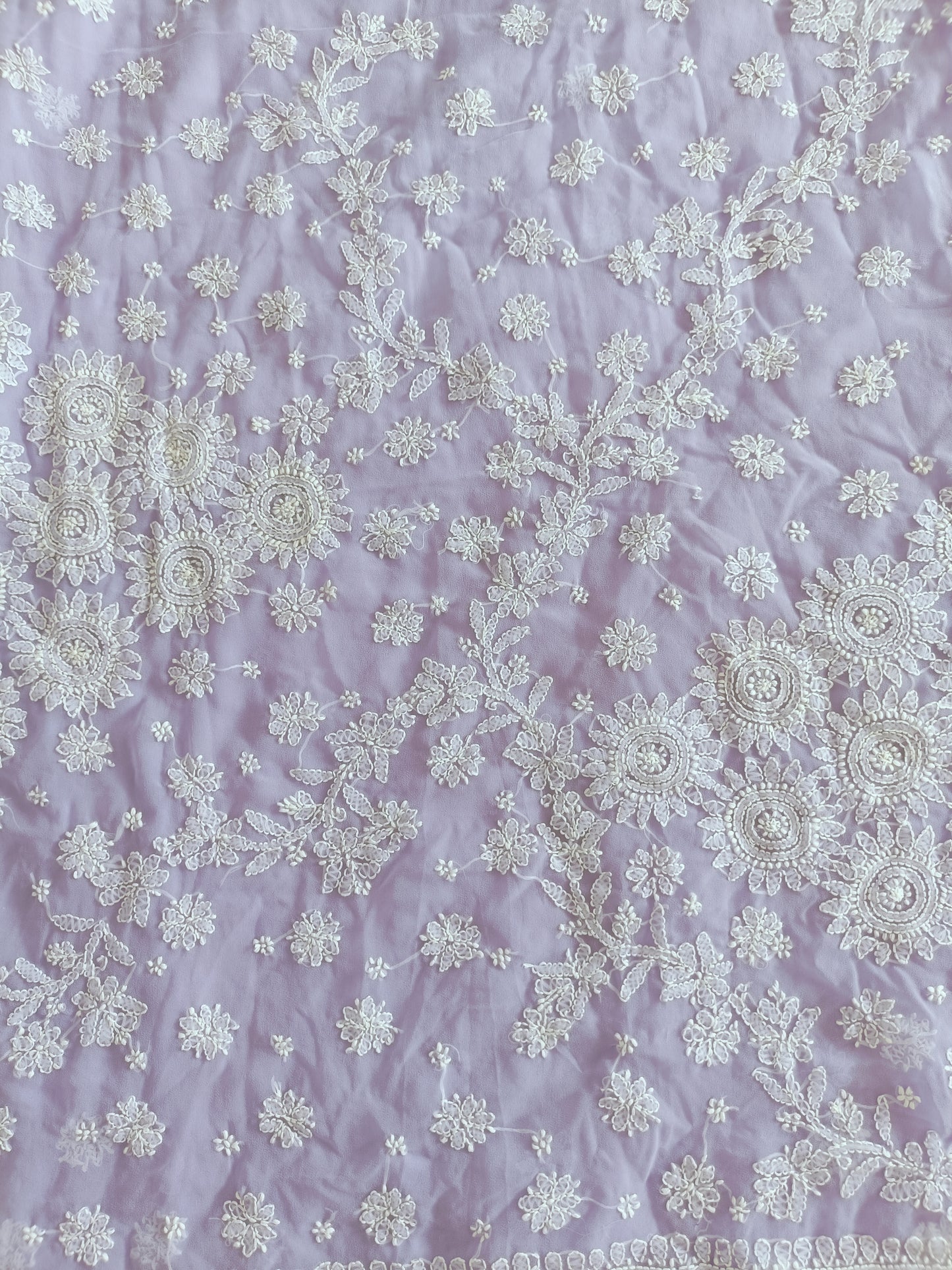 शीतलवायुसंविता - Soft Georgette Chikankari Saree - Saree | Tags: Chikankari Georgette