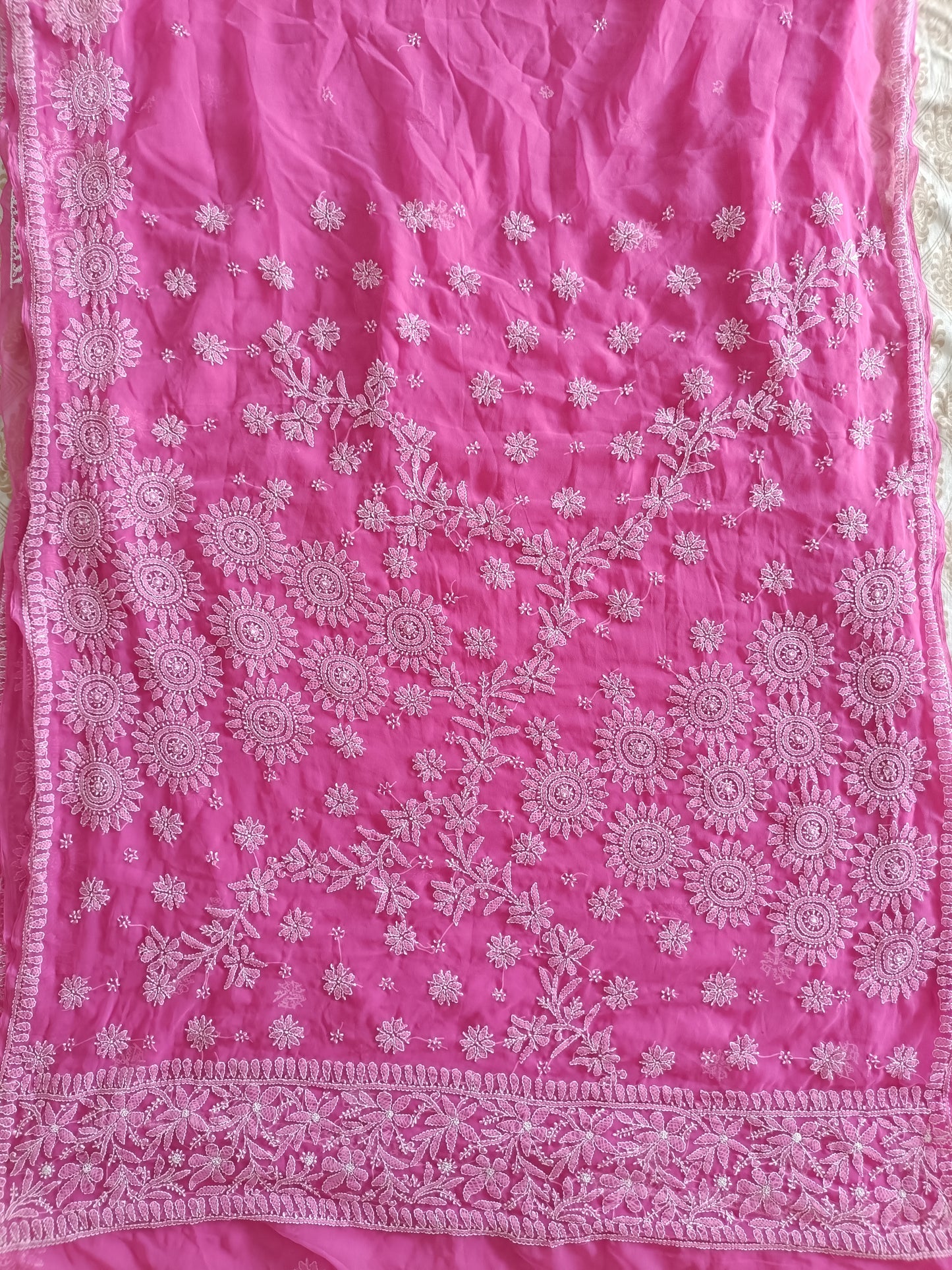 Soft Georgette Chikankari Saree