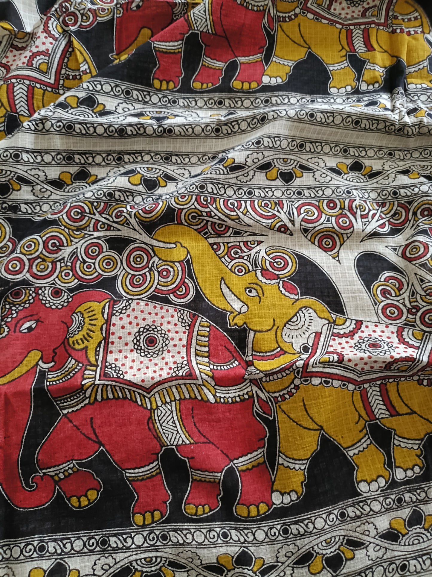 Pure Kota Handloom Cotton Handcrafted Kalamkari Saree