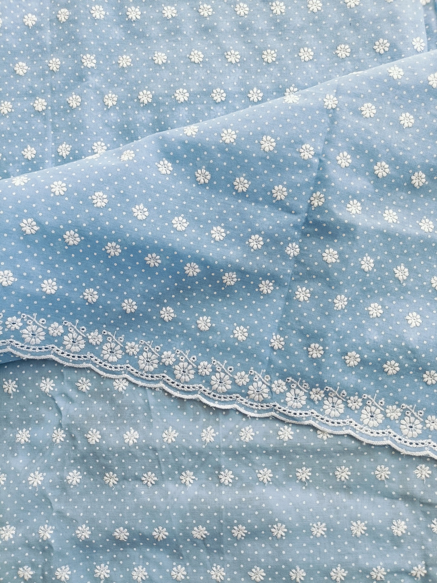 Cotton Kurta Apparel Fabric Chikankari Design Embroidery
