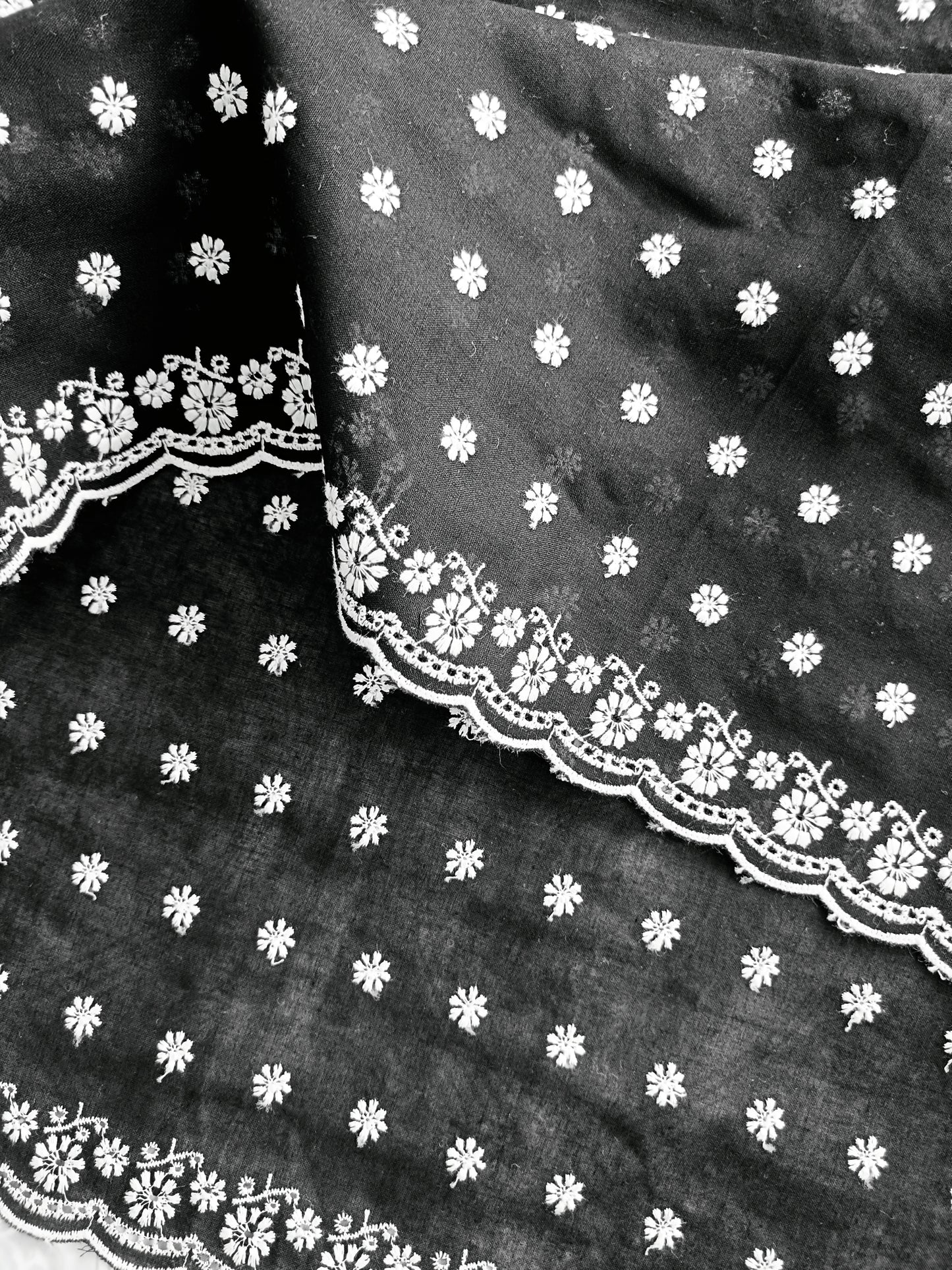 Cotton Kurta Apparel Fabric Chikankari Design Embroidery