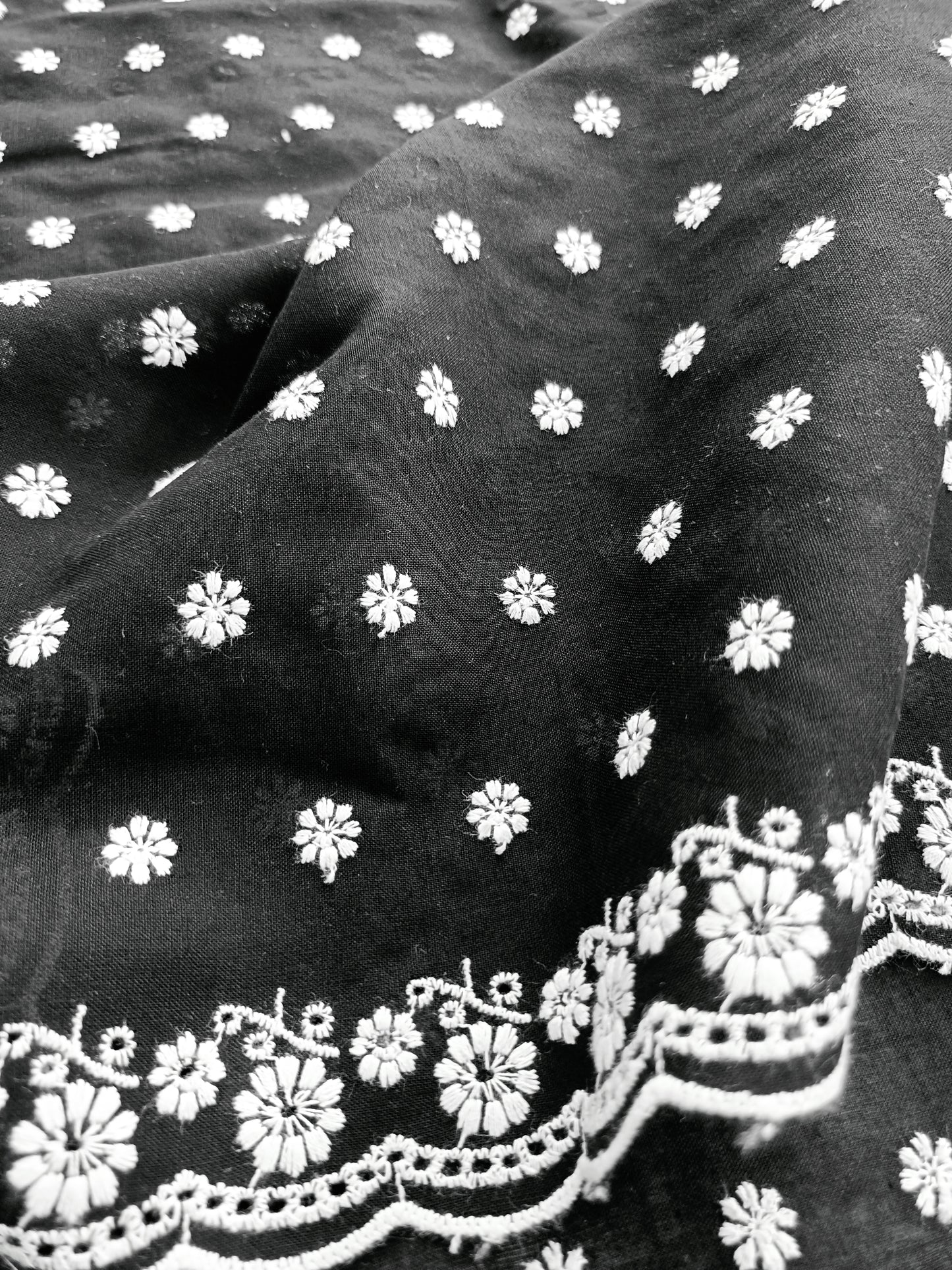 Cotton Kurta Apparel Fabric Chikankari Design Embroidery