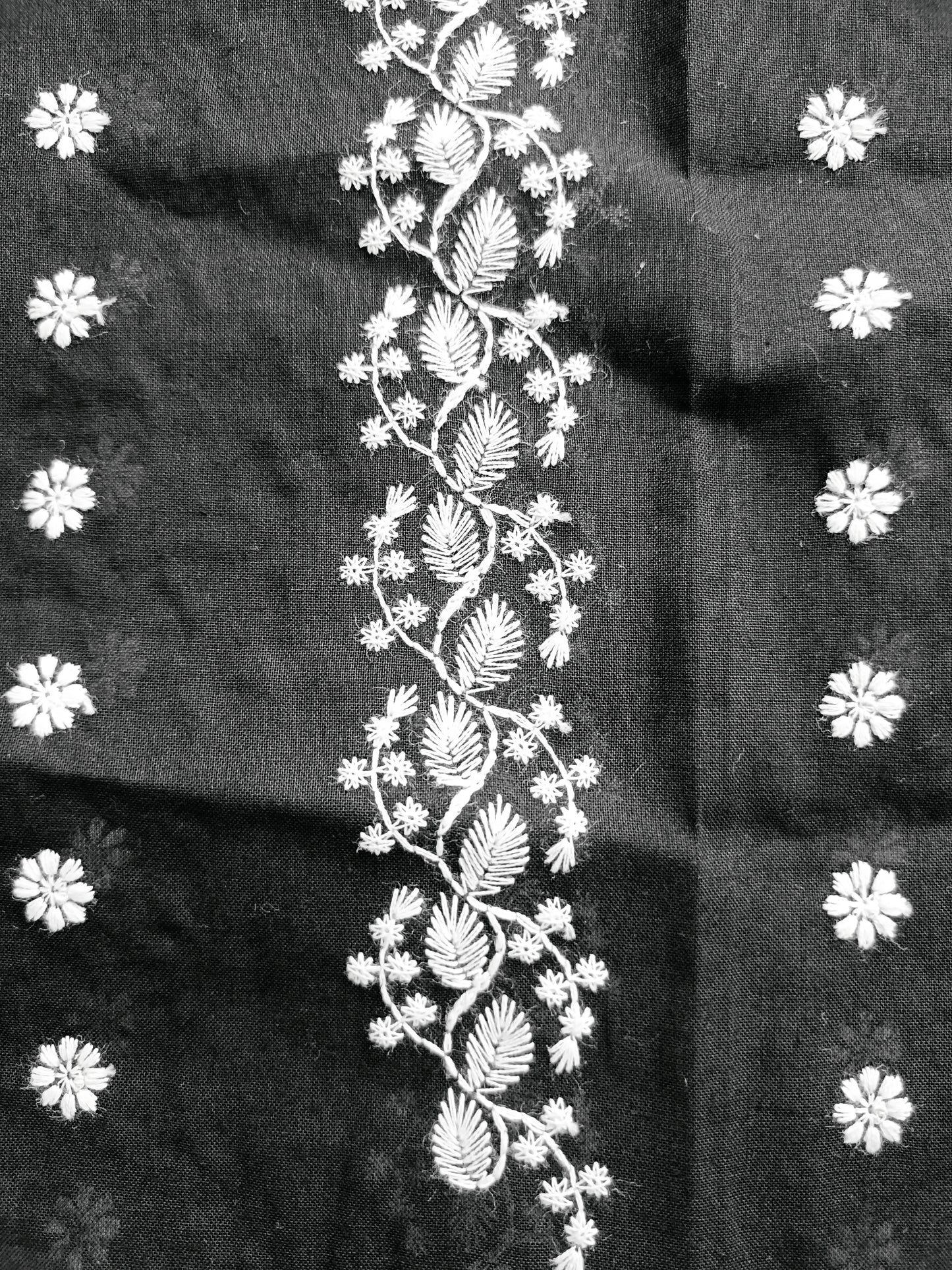 Cotton Kurta Apparel Fabric Chikankari Design Embroidery