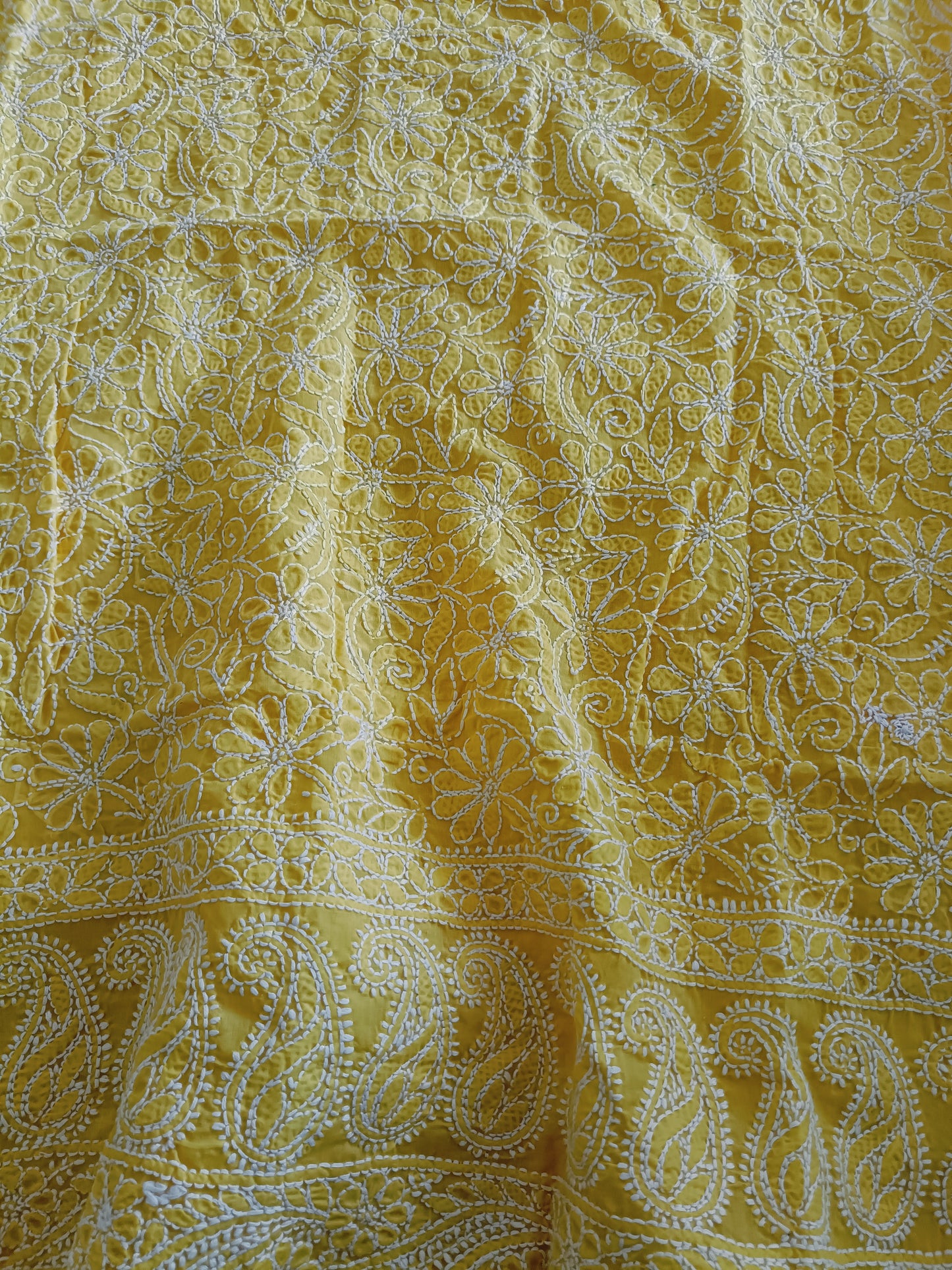 Chikankari Cotton Apparel Kurta Fabric