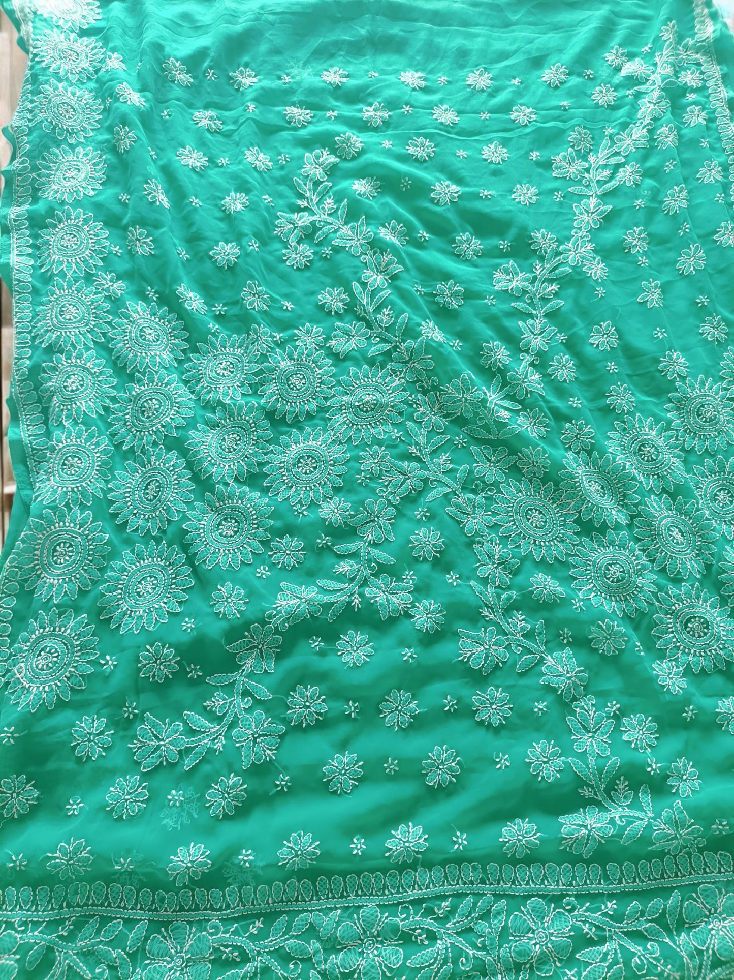 Soft Georgette Chikankari Saree