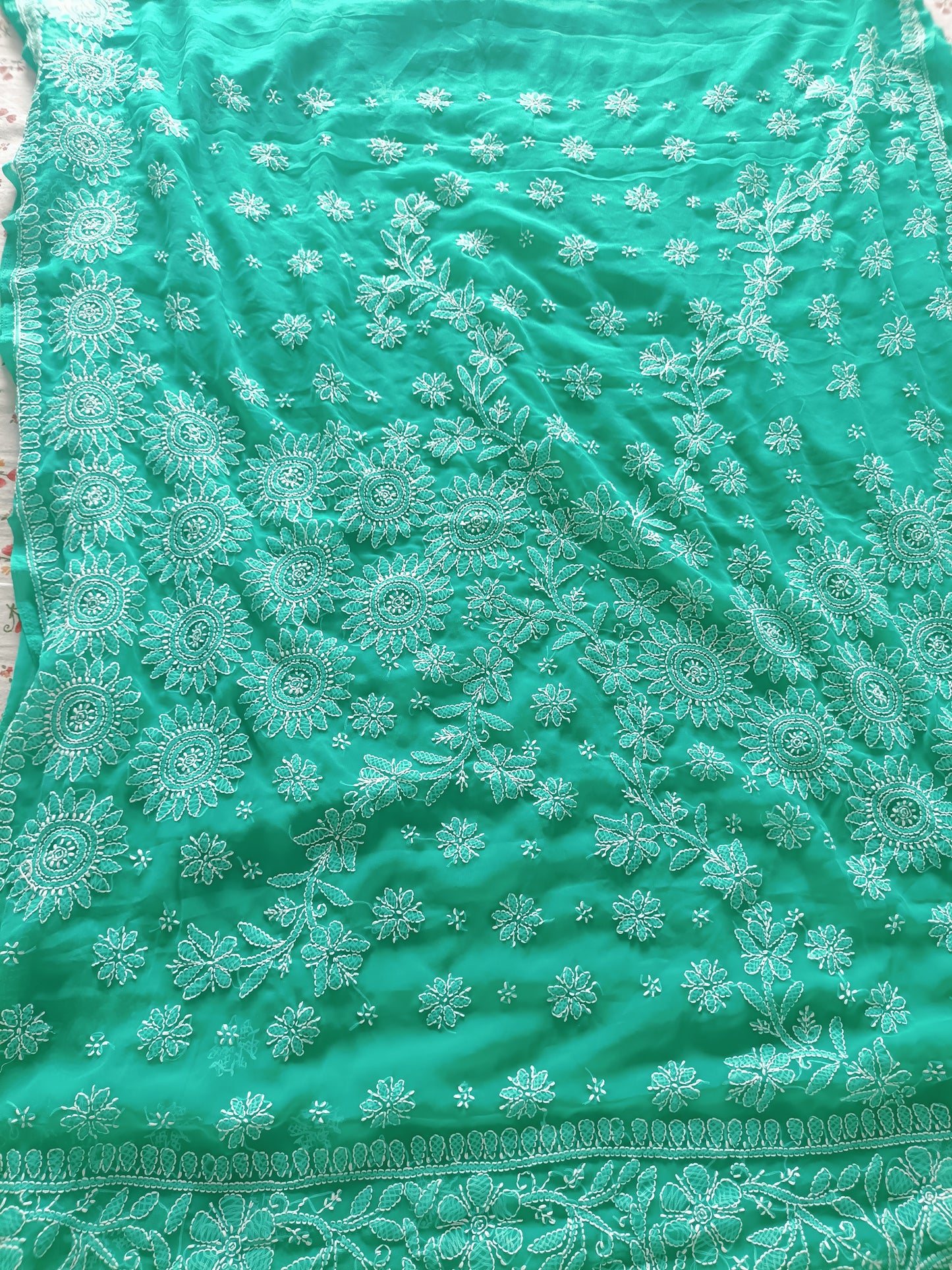 Soft Georgette Chikankari Saree