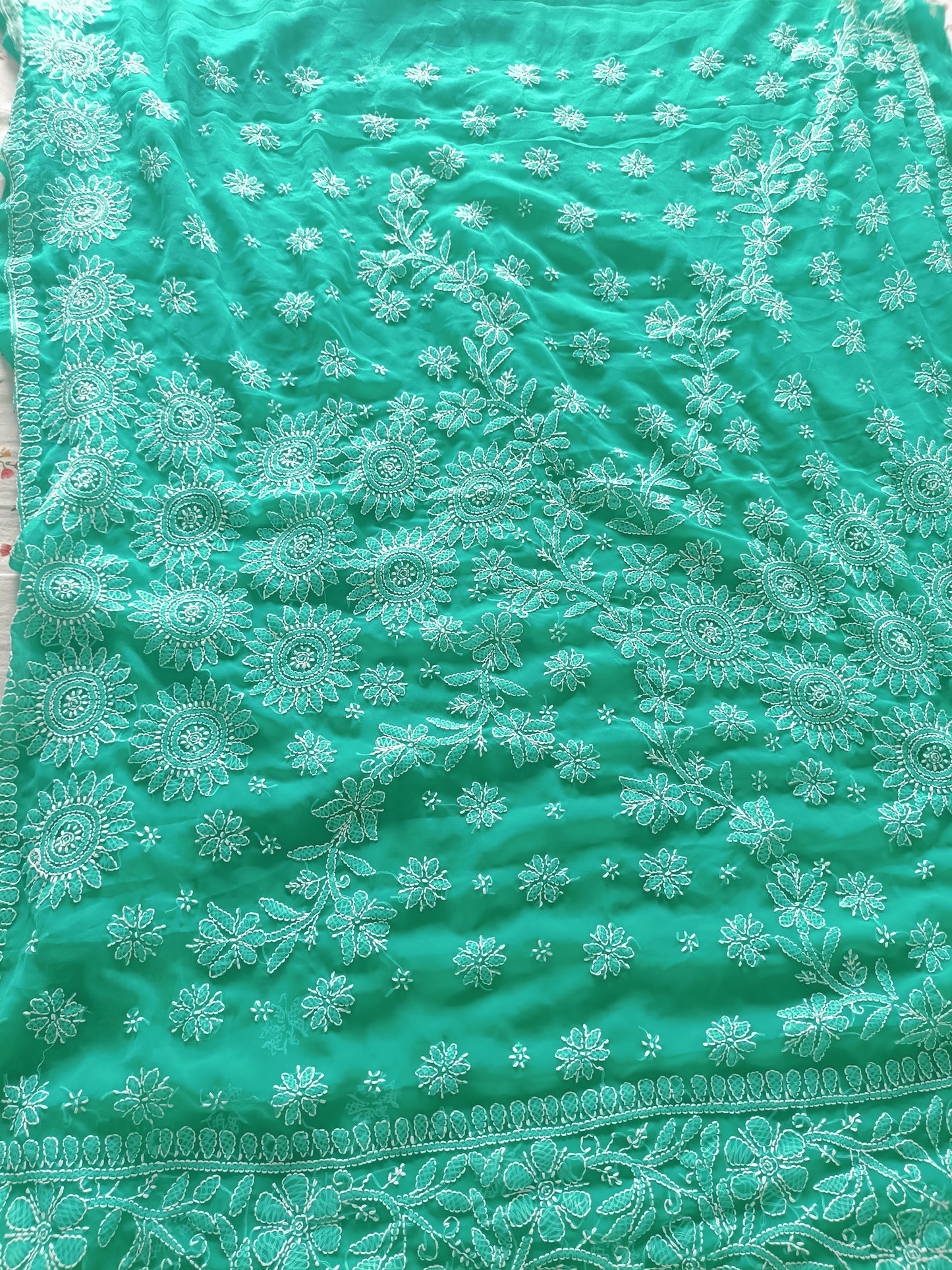 Soft Georgette Chikankari Saree
