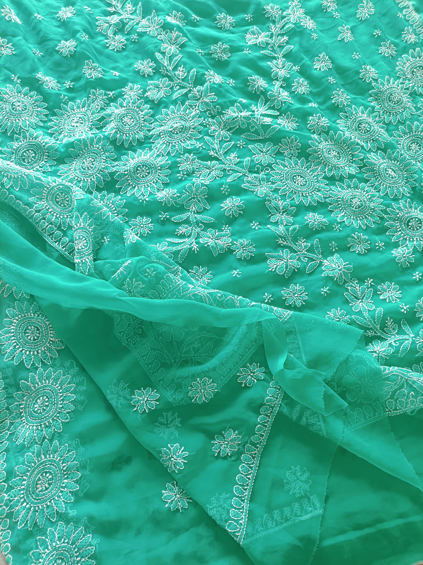 Soft Georgette Chikankari Saree