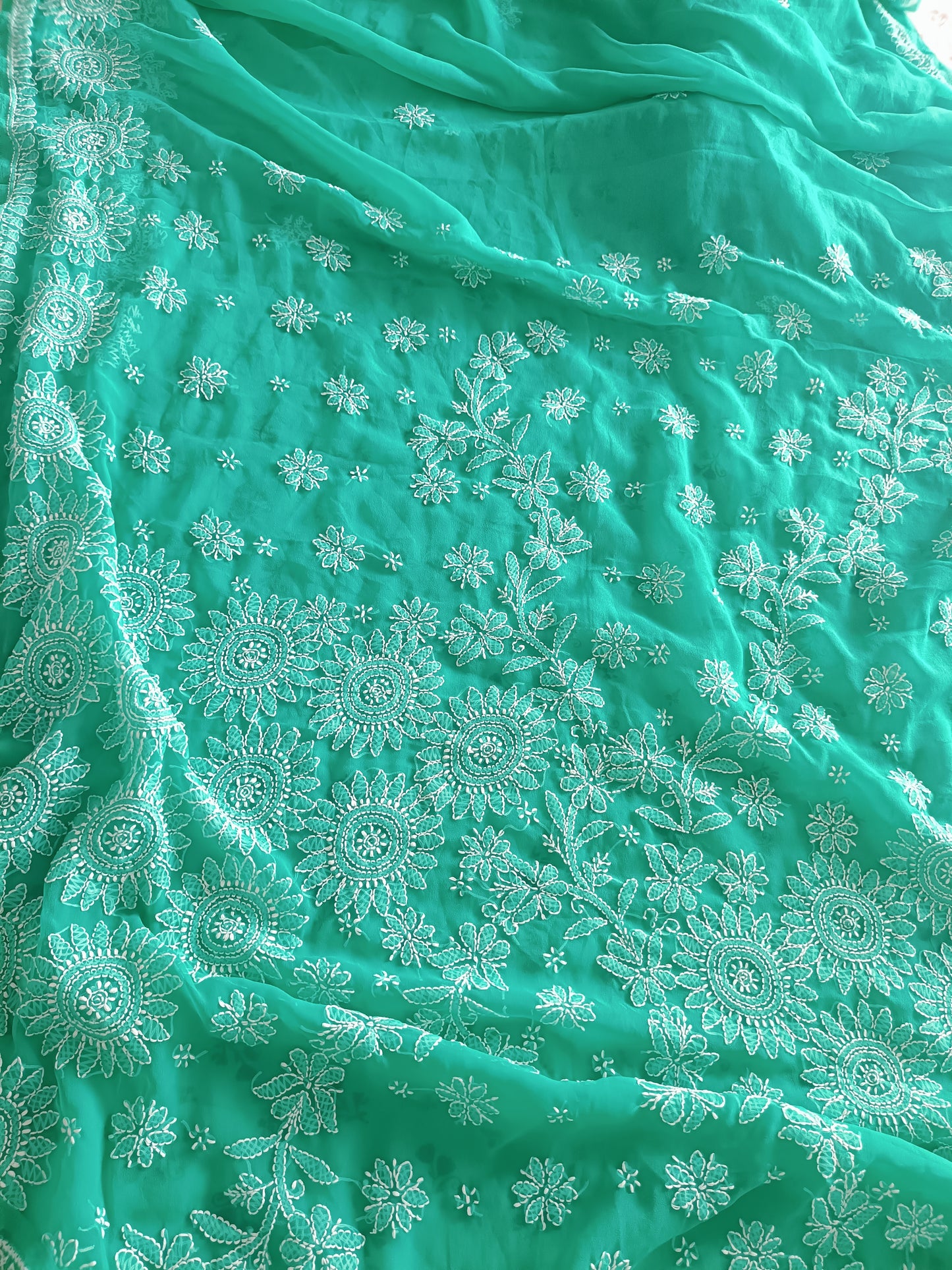 Soft Georgette Chikankari Saree