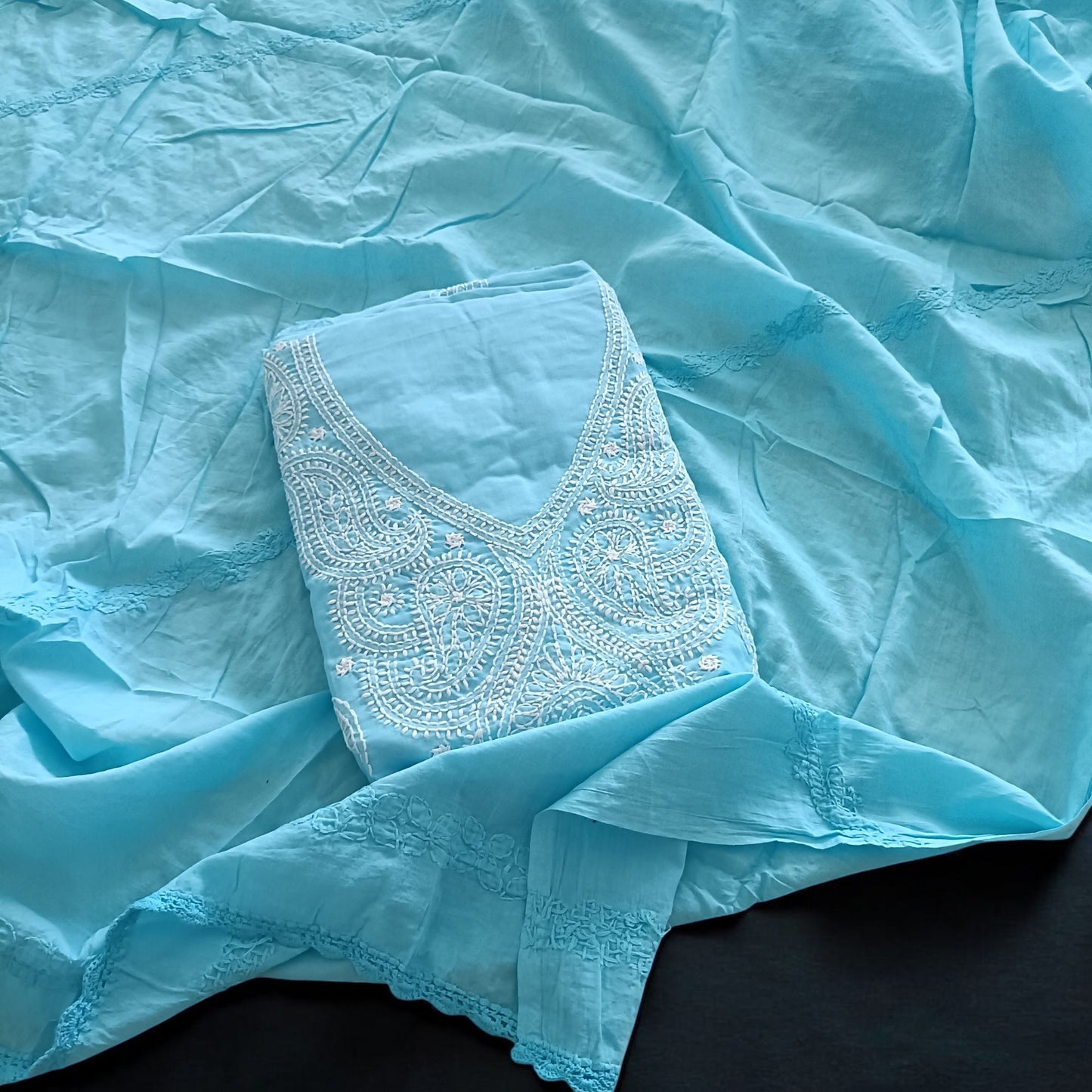 Handcrafted Chikankari Full Apparel Suit set