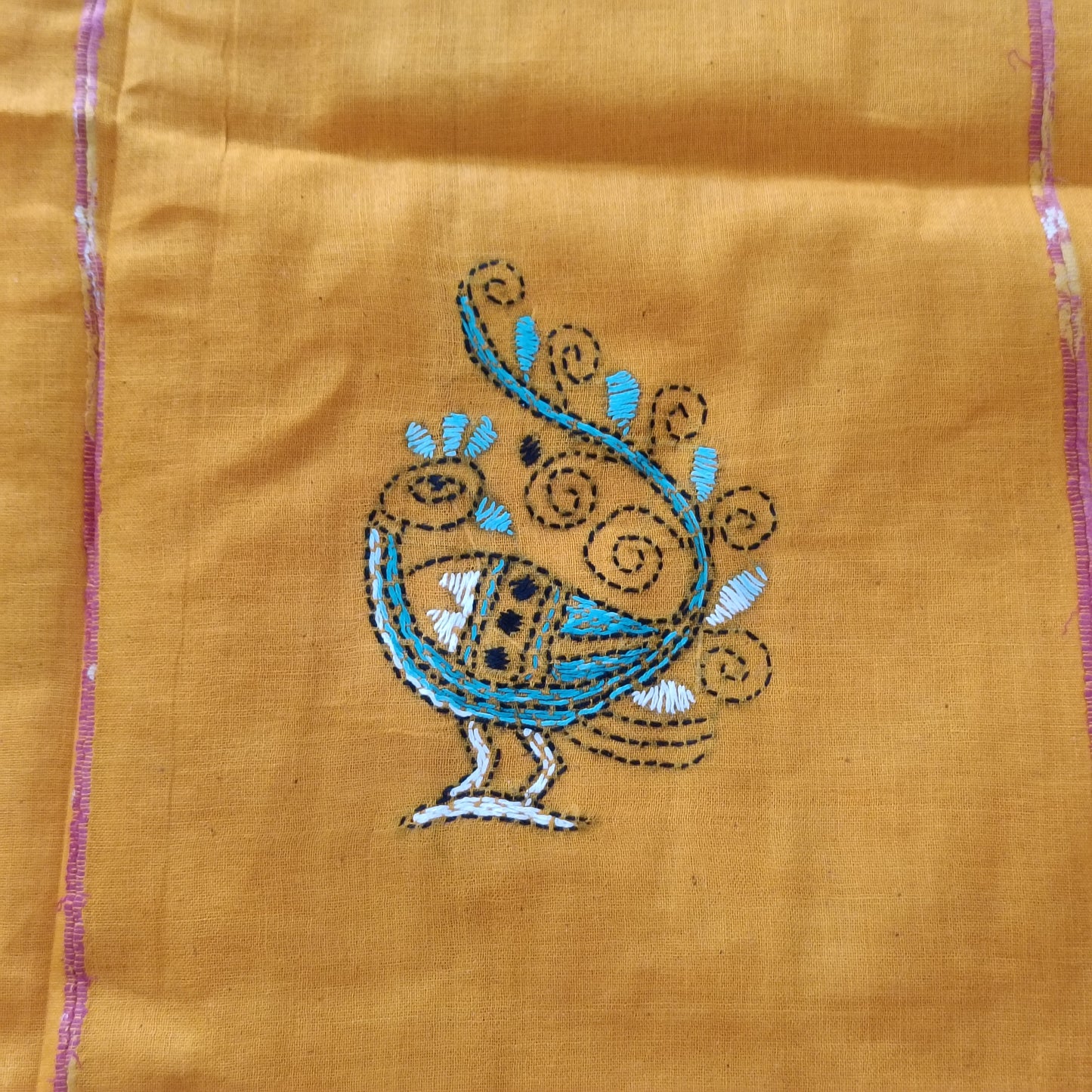 Handmade Kantha Stitch Khesh Cotton Saree