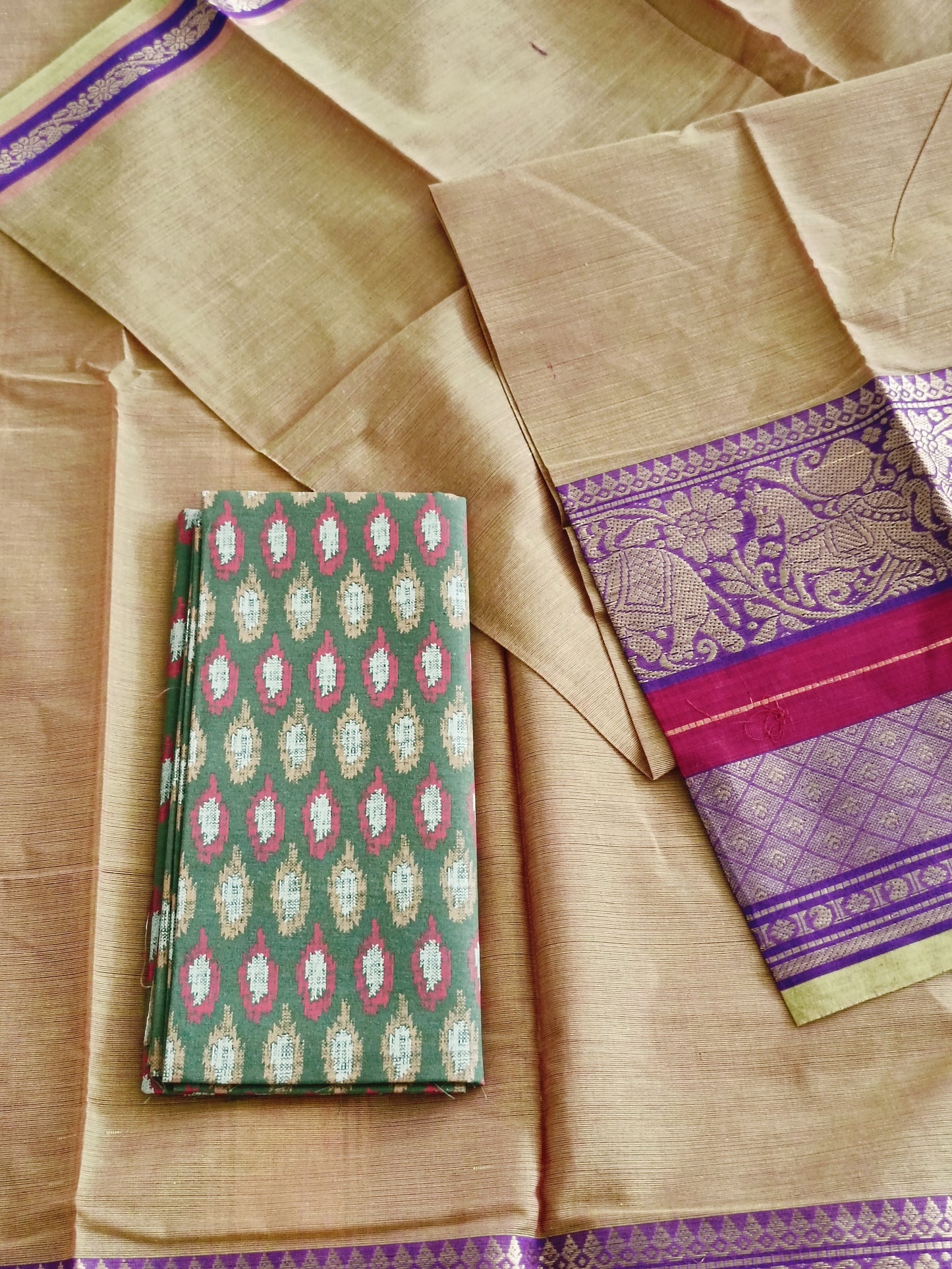 चरिता | Charita - Traditional Chettinadu South Cotton Saree - Saree | Tags: South Cotton