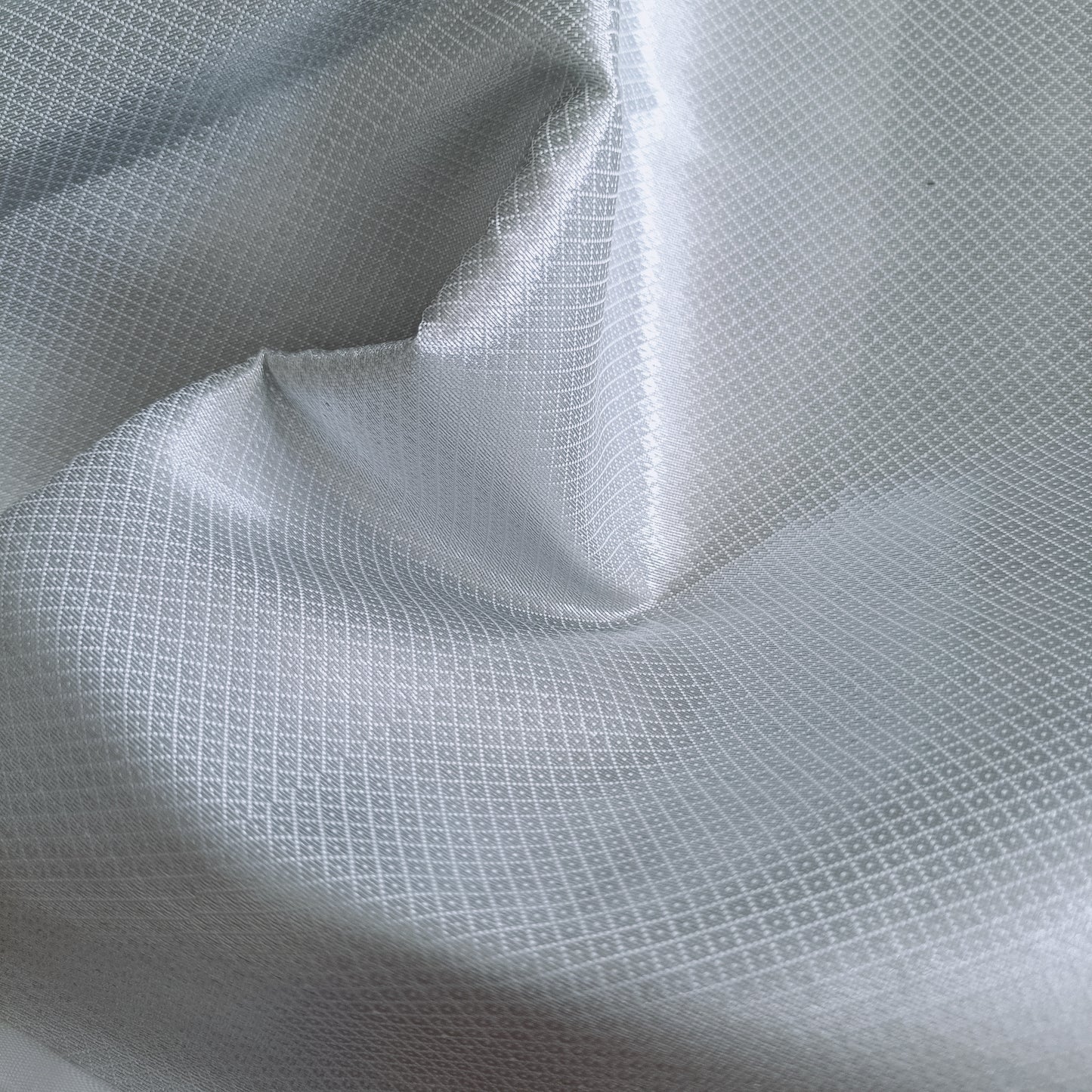 जल सा चांदी जैसा - Premium Silver Brocade Fabric - Fabric | Tags: Silk