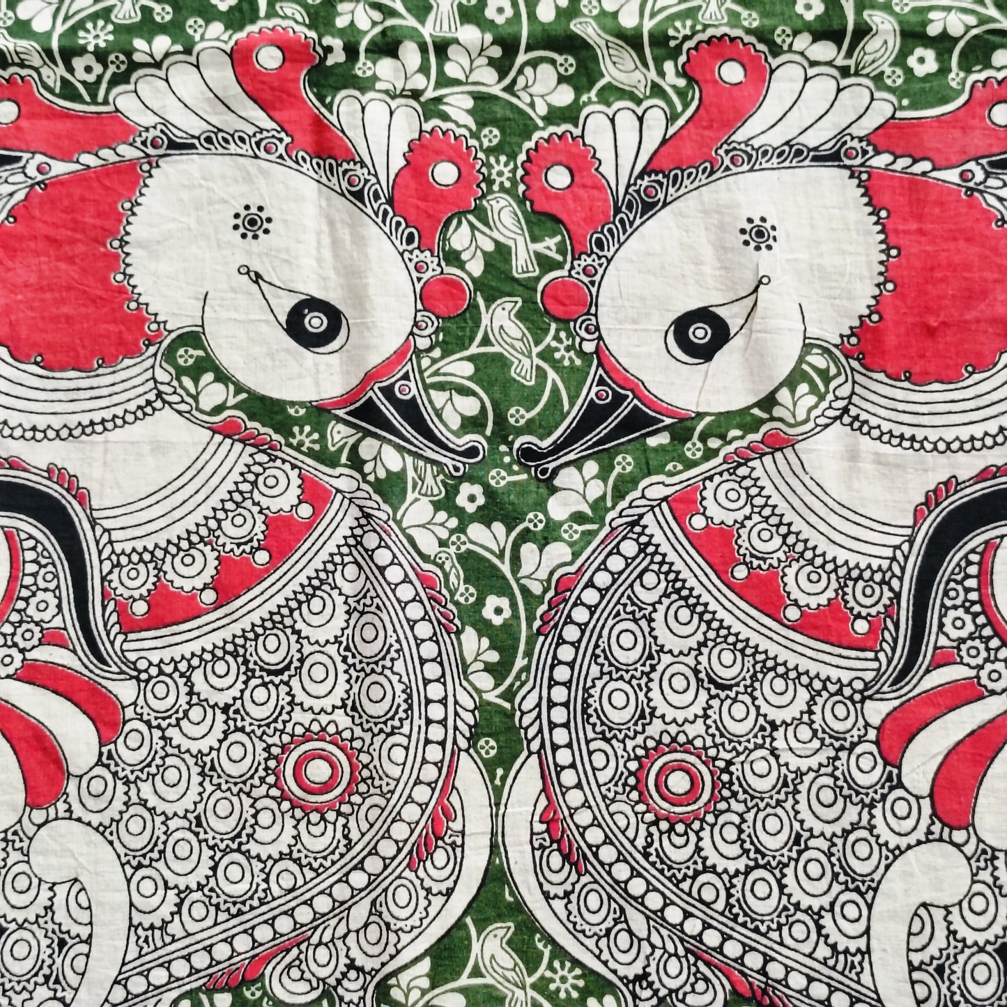 मेघमृदंग नर्तक - Handmade Kalamkari Mul Cotton Sarees - Saree | Tags: Kalamkari Mul Cotton