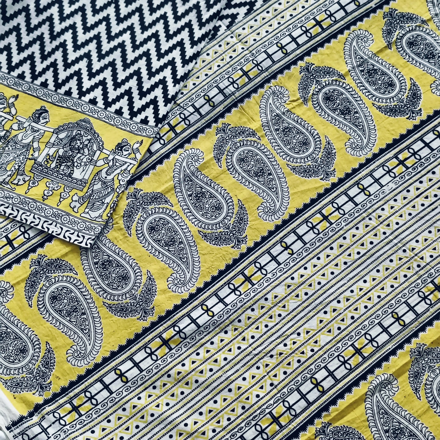 देवविवाहोत्सव - Handmade Kalamkari Mul Cotton Sarees - Saree | Tags: Kalamkari Mul Cotton