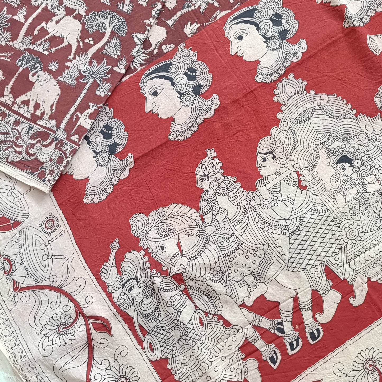 पवित्र परिणय - Handmade Kalamkari Mul Cotton Sarees - Saree | Tags: Kalamkari Mul Cotton