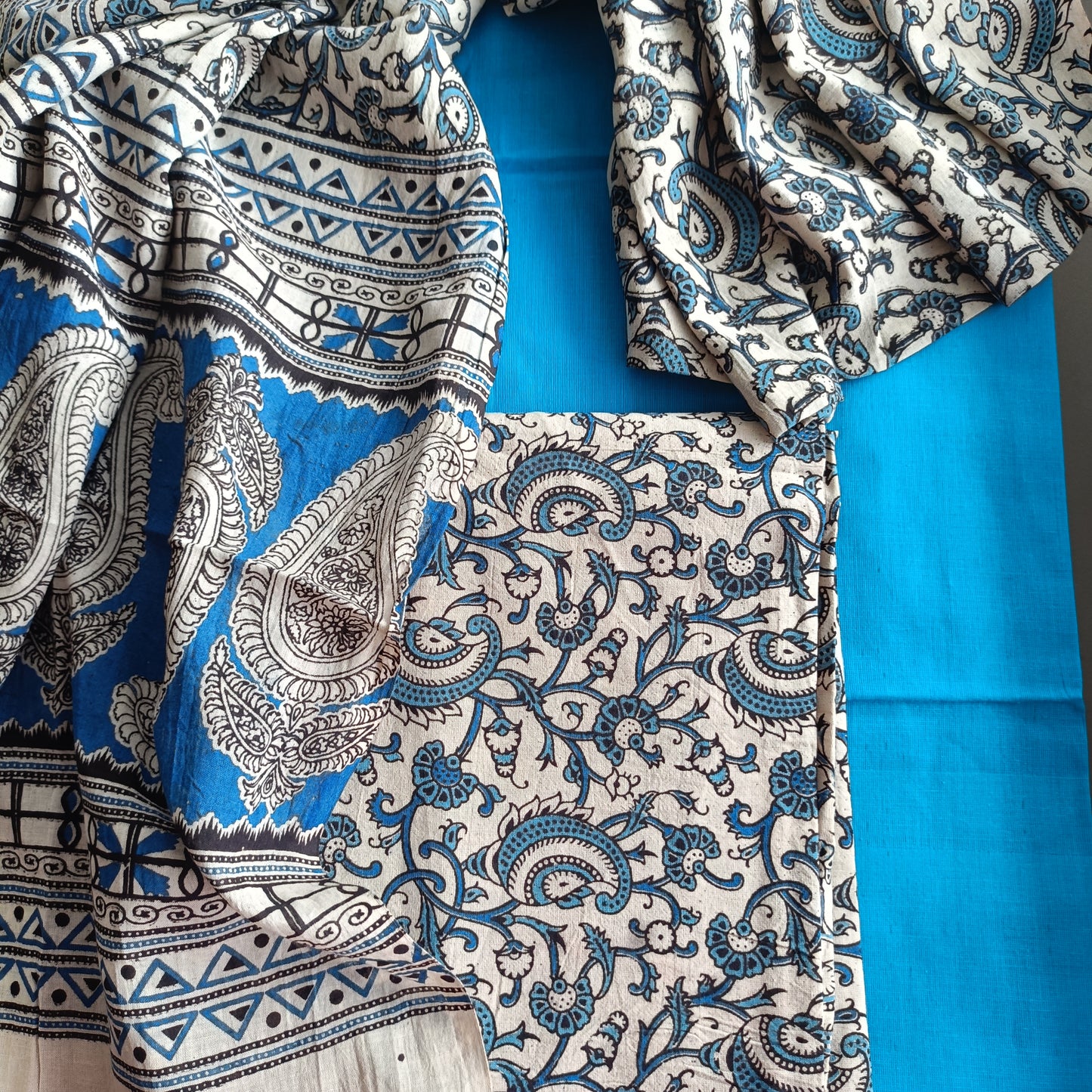 उर्वशी - Kalamkari Pure Cotton Apparel - Unstitched Apparel | Tags: Kalamkari Cotton Apparel
