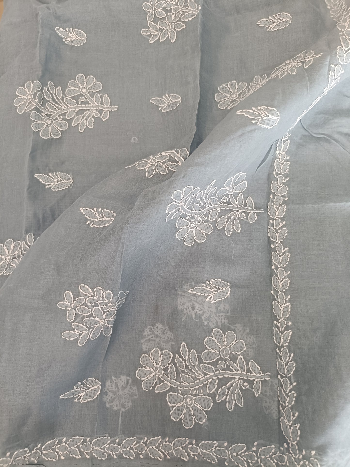 गंगा - Chikankari Cotton Saree