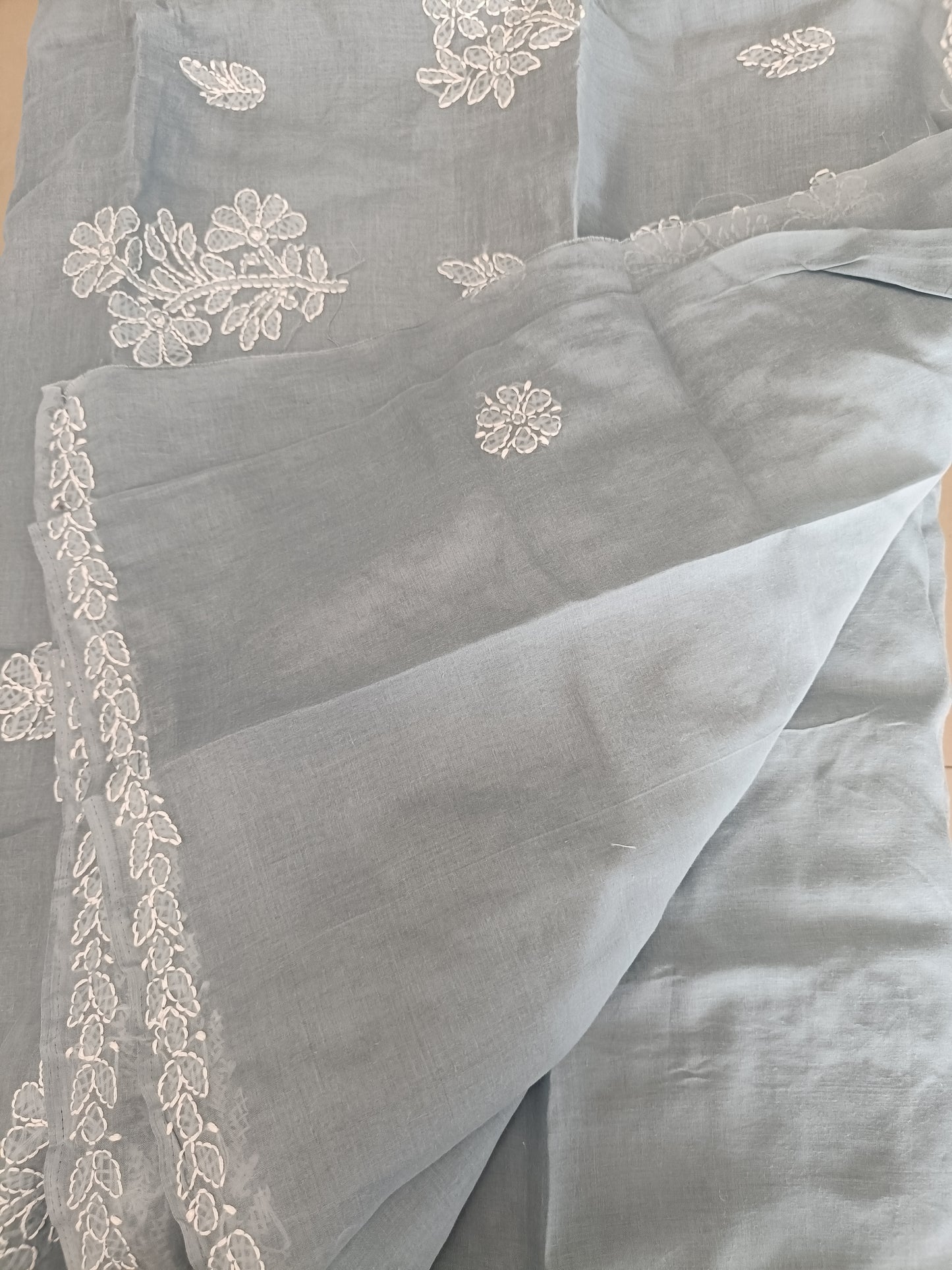 गंगा - Chikankari Cotton Saree
