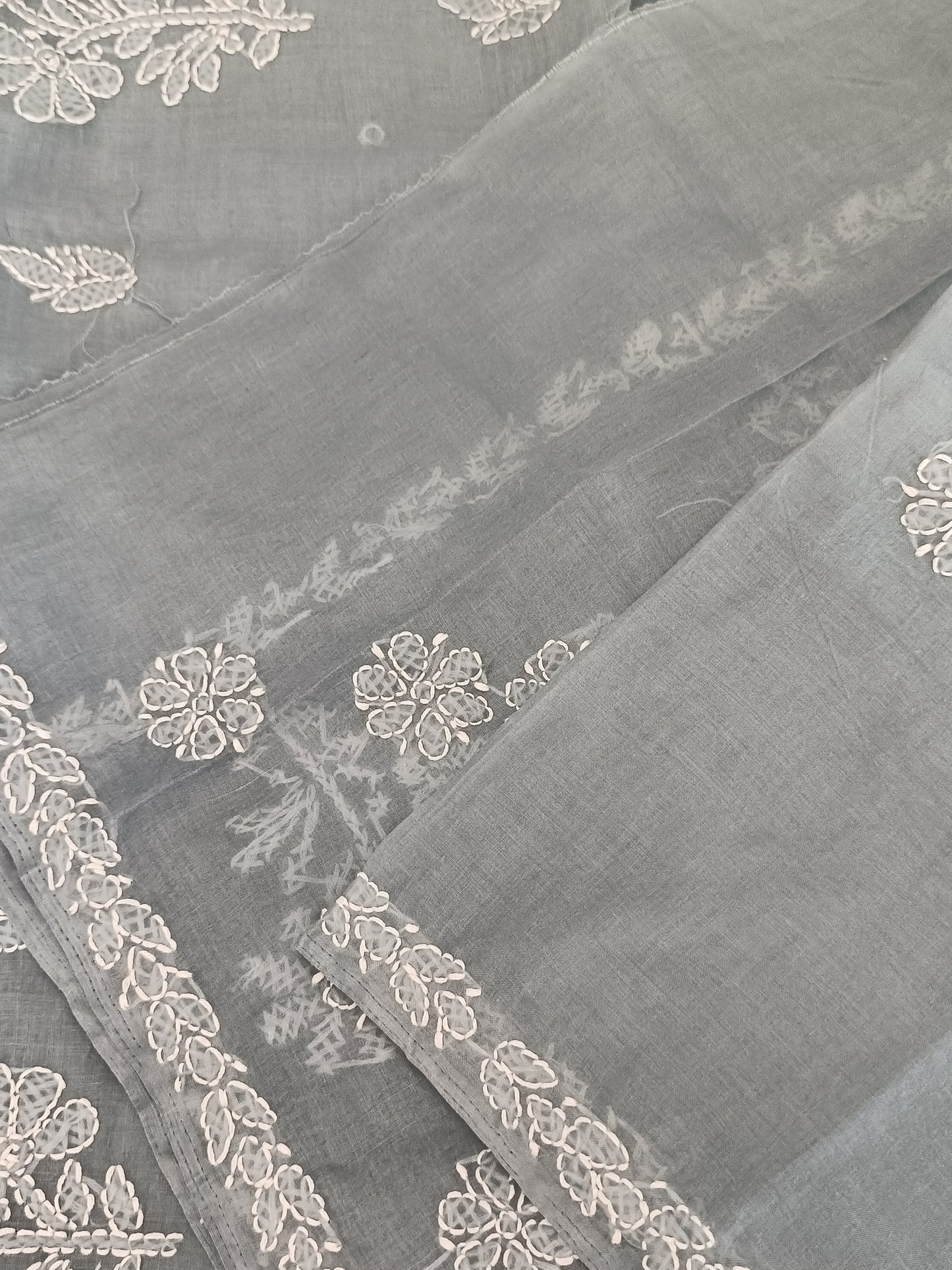गंगा - Chikankari Cotton Saree