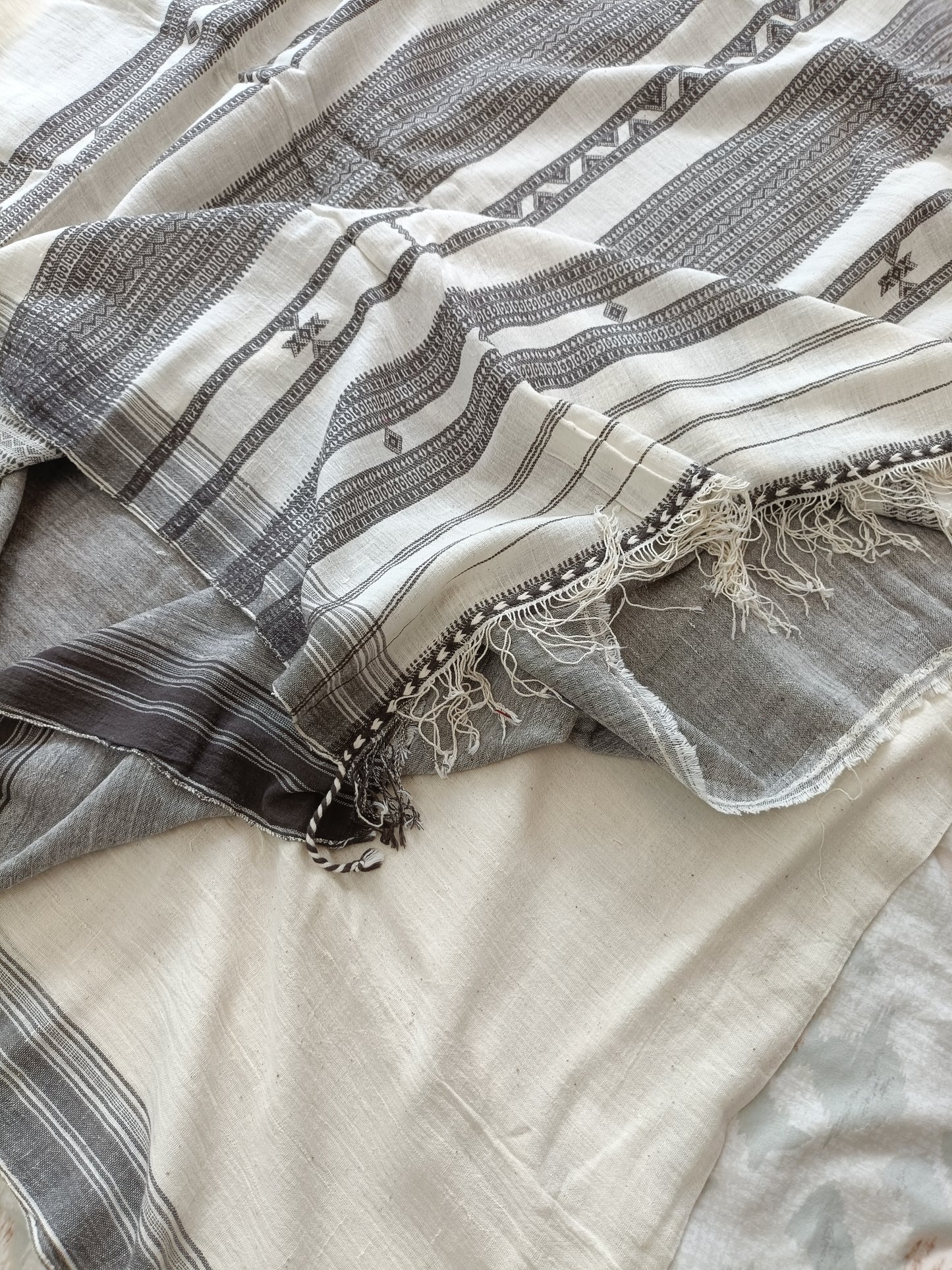 विरासत - Pure Handwoven Kala Cotton Saree - Sustainable l Organic l Ethical