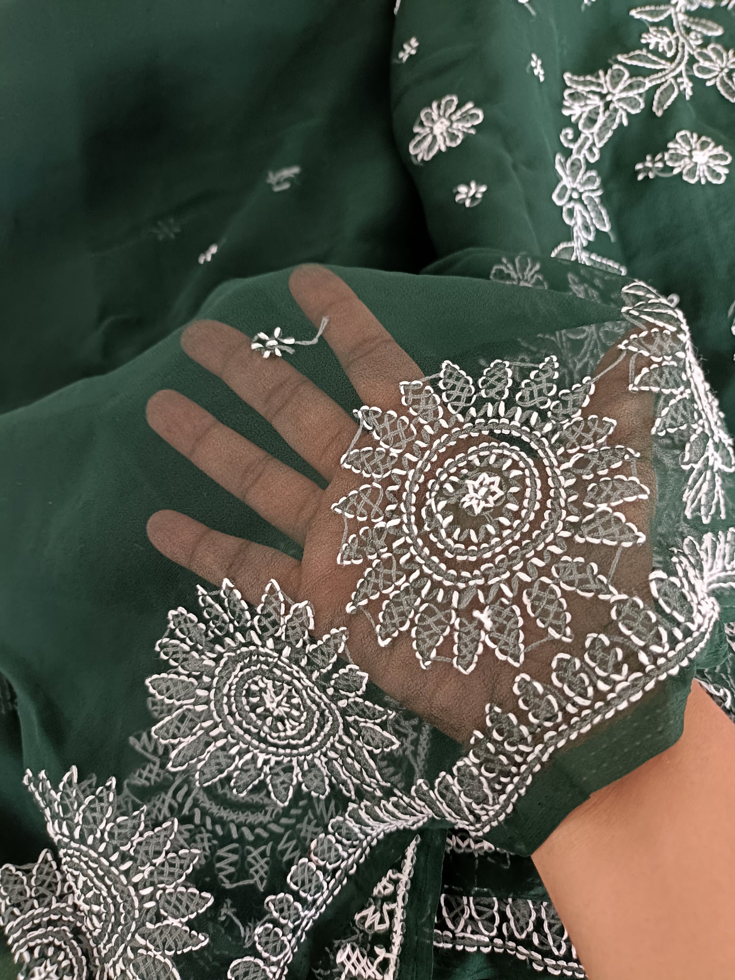नीरजा - Soft Georgette Chikankari Saree