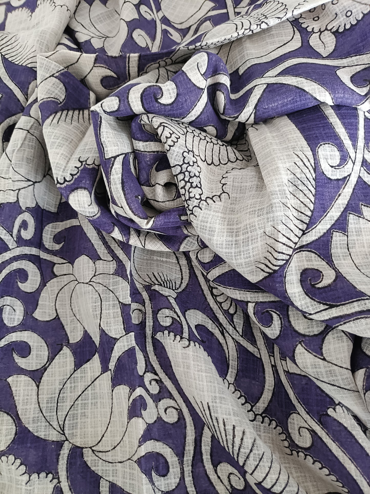सिता - Pure Kota Handloom Cotton Handcrafted Kalamkari Sareep