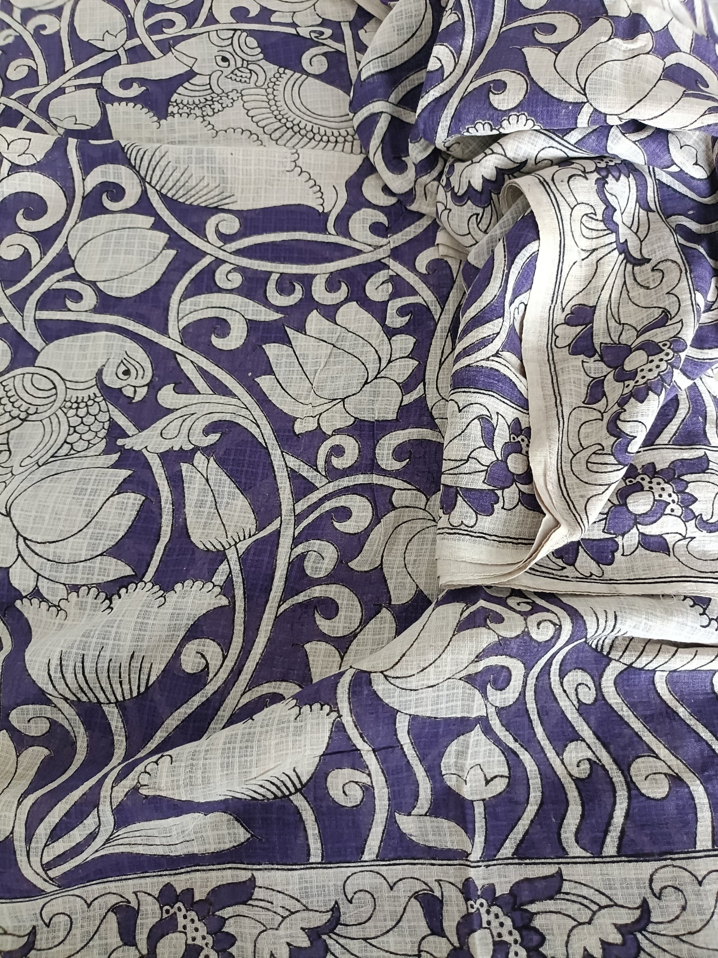सिता - Pure Kota Handloom Cotton Handcrafted Kalamkari Sareep