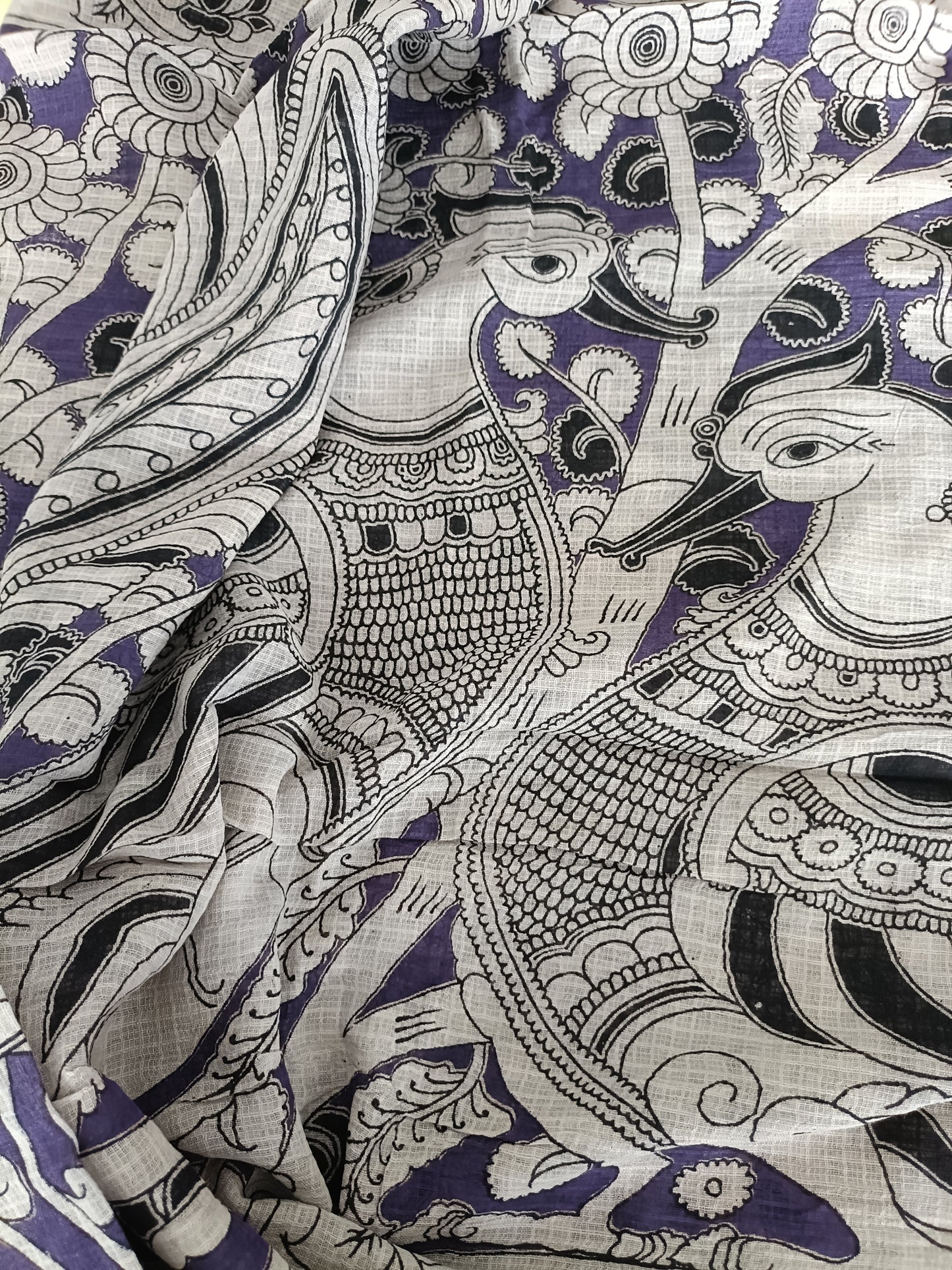 सिता - Pure Kota Handloom Cotton Handcrafted Kalamkari Sareep