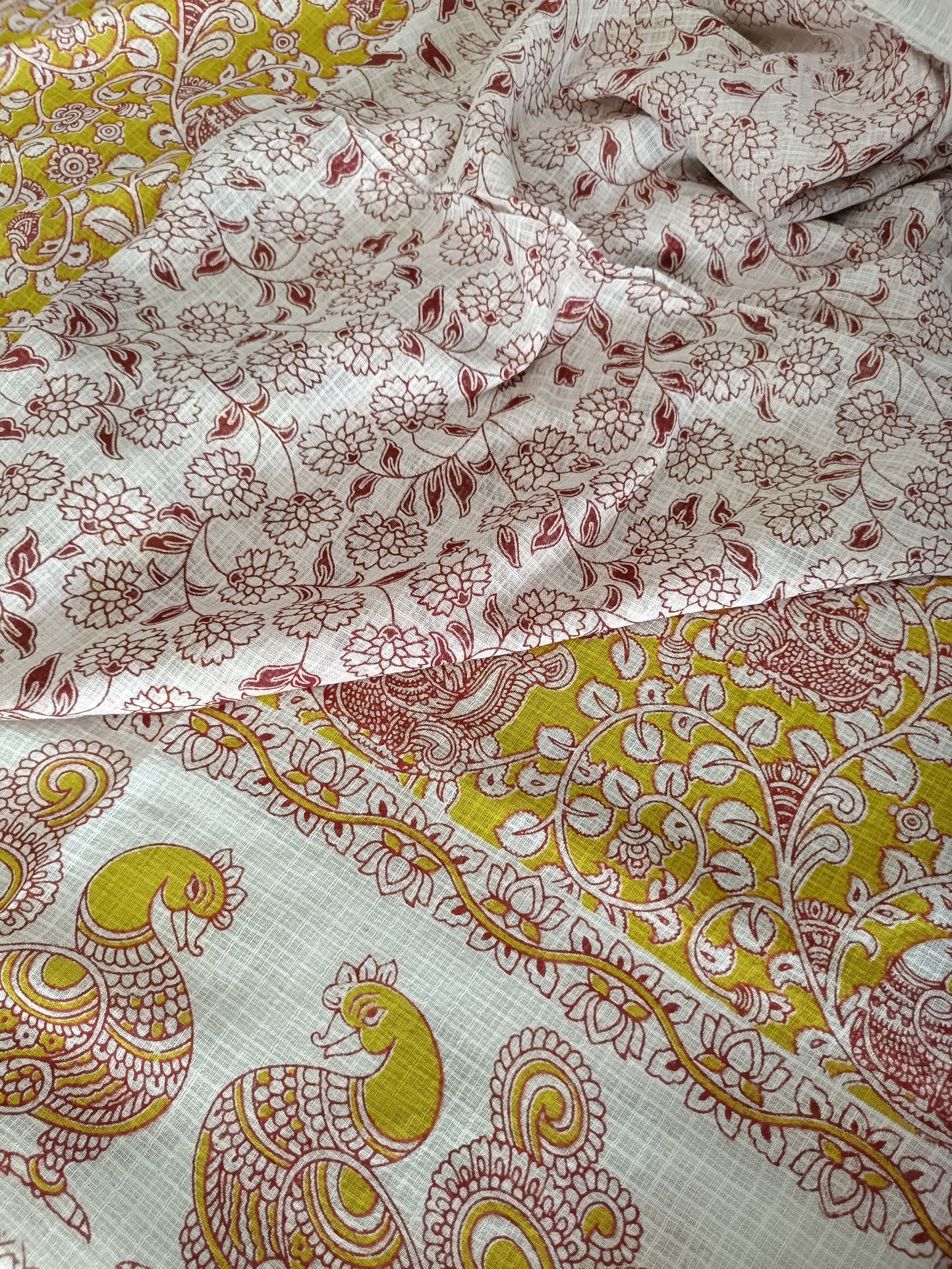 चित्रांगी - Pure Kota Handloom Cotton Handcrafted Kalamkari Saree
